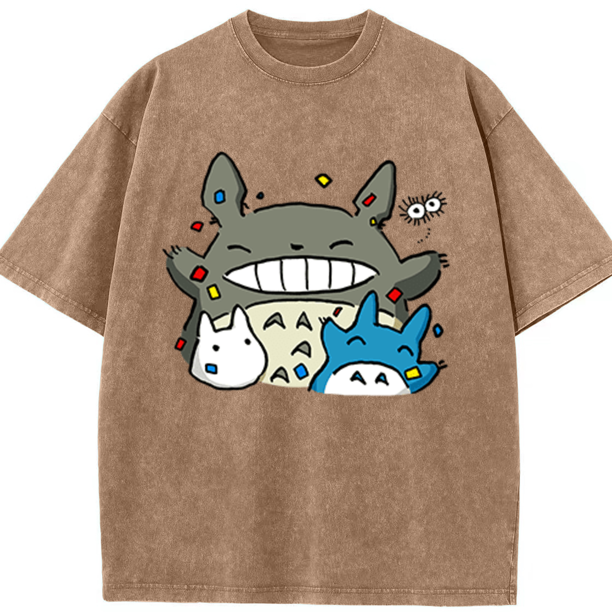 （画像用） となりのトトロ 草壁メイ 草壁サツキ My Neighbor Totoro Satsuki Kusakabe Mei Kusakabe 綿100% ヴィンテージ風 半袖Tシャツ（フロントプリント）