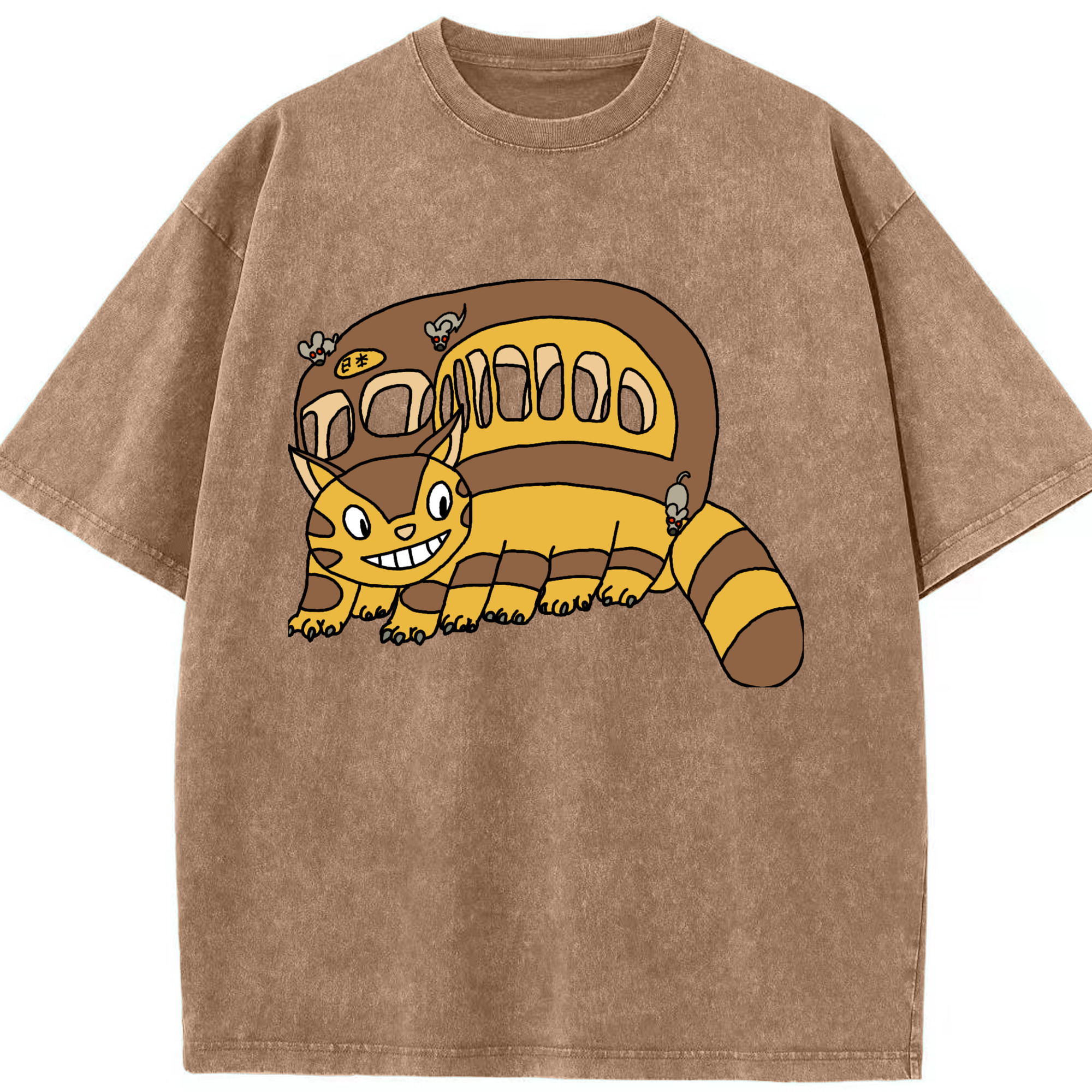 （画像用） となりのトトロ 草壁メイ 草壁サツキ My Neighbor Totoro Satsuki Kusakabe Mei Kusakabe 綿100% ヴィンテージ風 半袖Tシャツ（フロントプリント）