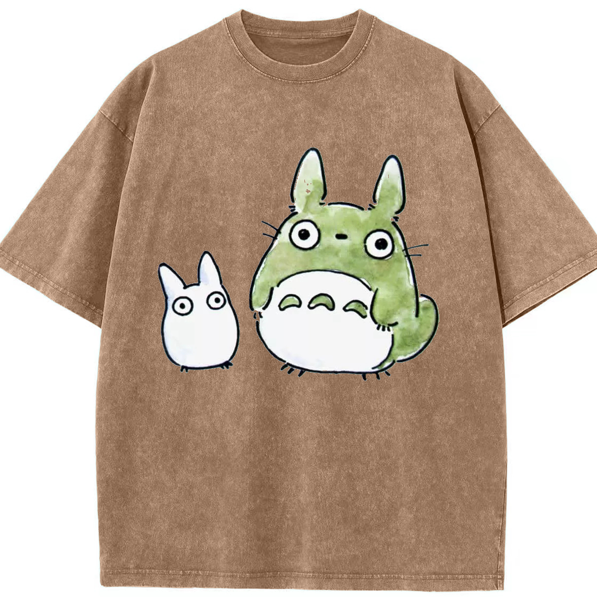 （画像用） となりのトトロ 草壁メイ 草壁サツキ My Neighbor Totoro Satsuki Kusakabe Mei Kusakabe 綿100% ヴィンテージ風 半袖Tシャツ（フロントプリント）