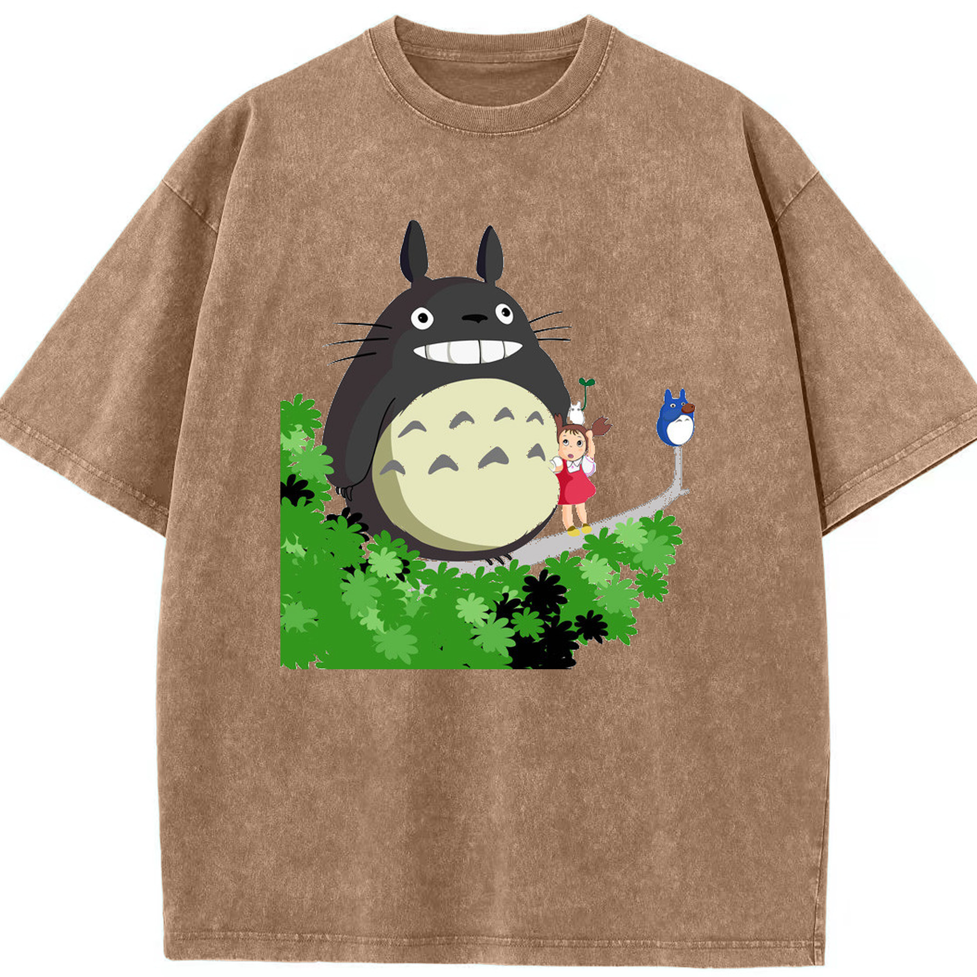 （画像用） となりのトトロ 草壁メイ 草壁サツキ My Neighbor Totoro Satsuki Kusakabe Mei Kusakabe 綿100% ヴィンテージ風 半袖Tシャツ（フロントプリント）