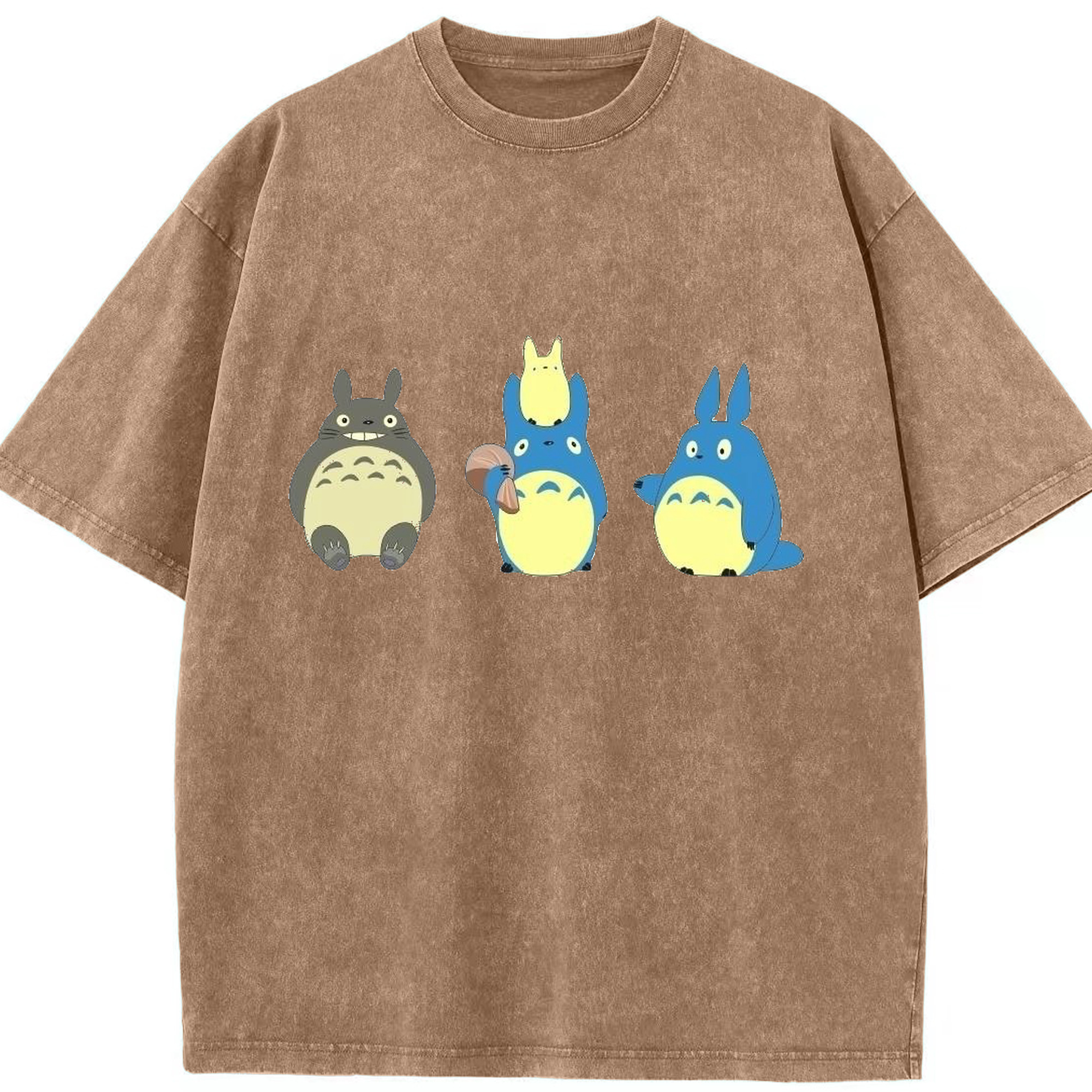 （画像用） となりのトトロ 草壁メイ 草壁サツキ My Neighbor Totoro Satsuki Kusakabe Mei Kusakabe 綿100% ヴィンテージ風 半袖Tシャツ（フロントプリント）