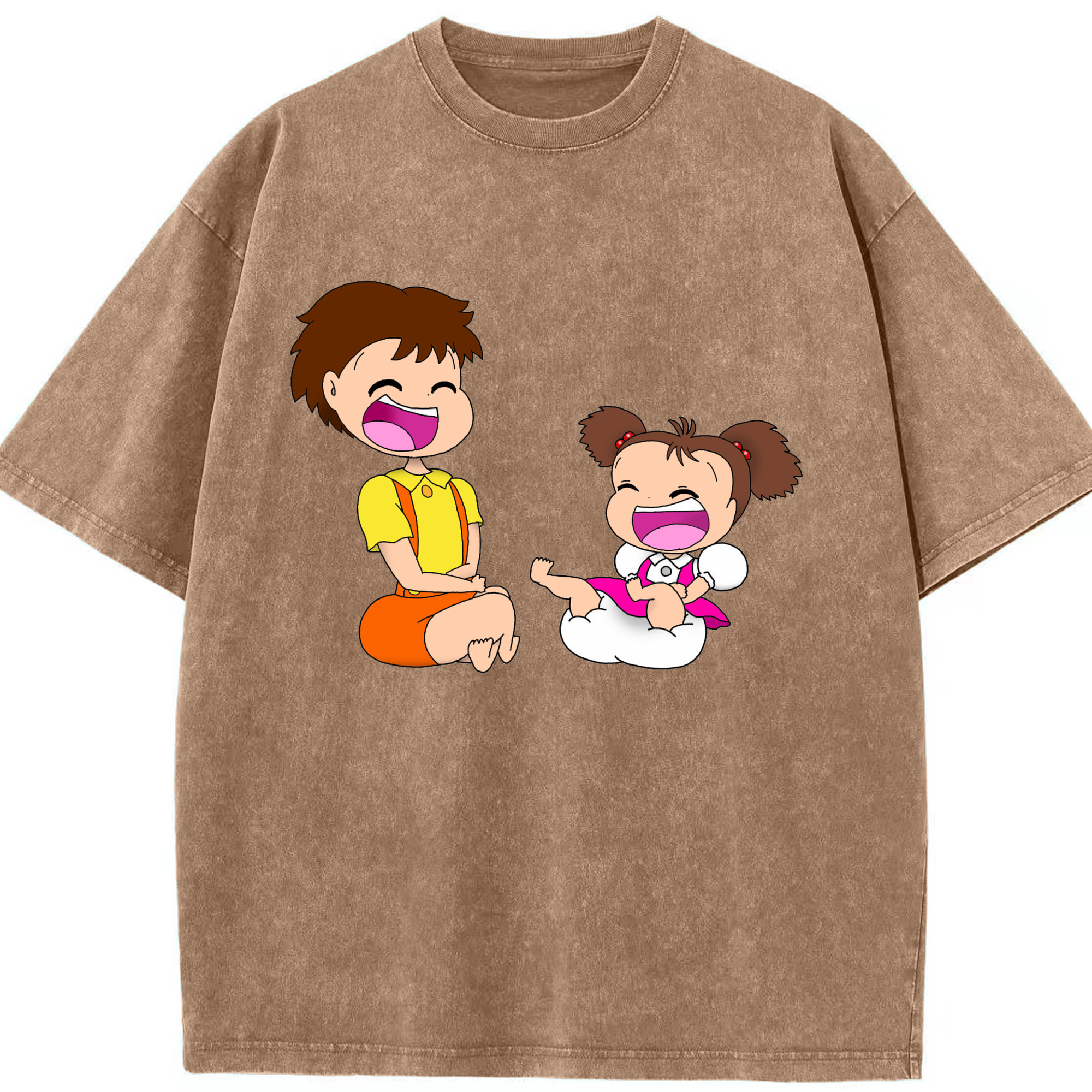 （画像用） となりのトトロ 草壁メイ 草壁サツキ My Neighbor Totoro Satsuki Kusakabe Mei Kusakabe 綿100% ヴィンテージ風 半袖Tシャツ（フロントプリント）