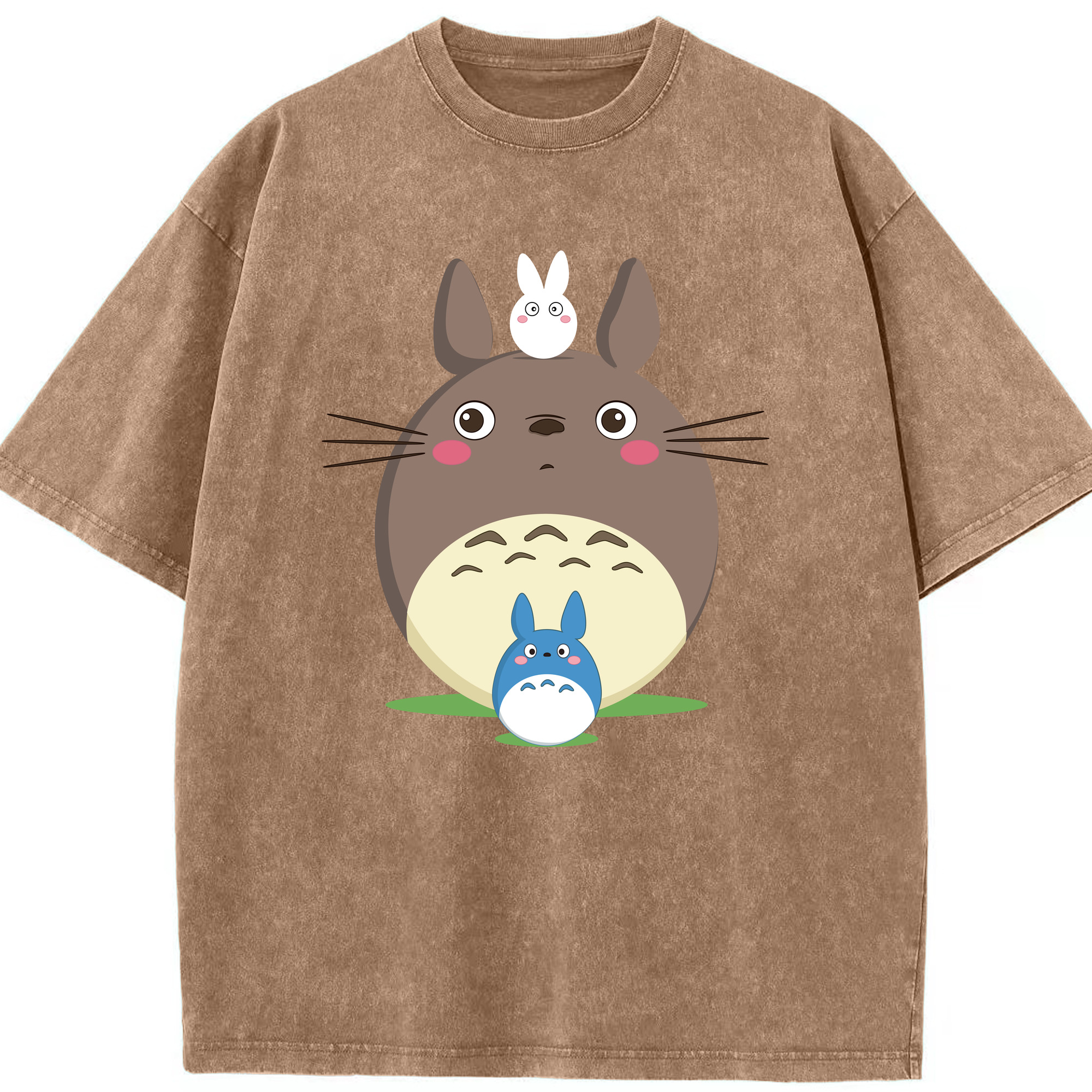 （画像用） となりのトトロ 草壁メイ 草壁サツキ My Neighbor Totoro Satsuki Kusakabe Mei Kusakabe 綿100% ヴィンテージ風 半袖Tシャツ（フロントプリント）