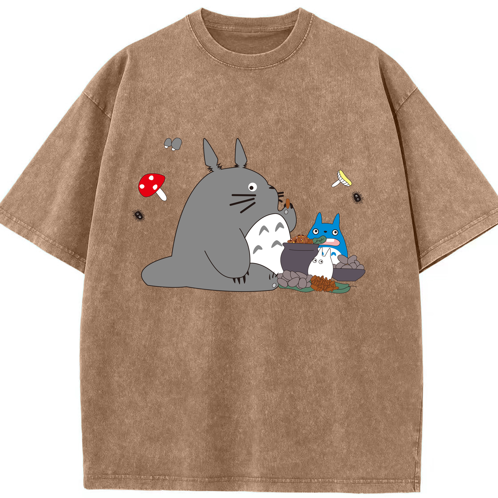 （画像用） となりのトトロ 草壁メイ 草壁サツキ My Neighbor Totoro Satsuki Kusakabe Mei Kusakabe 綿100% ヴィンテージ風 半袖Tシャツ（フロントプリント）