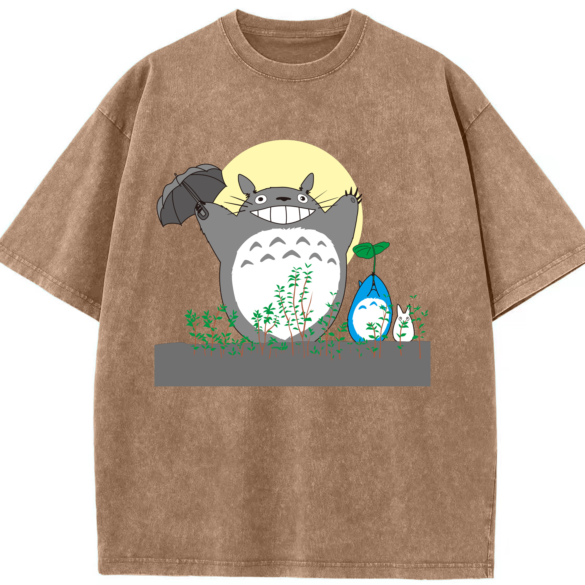 （画像用） となりのトトロ 草壁メイ 草壁サツキ My Neighbor Totoro Satsuki Kusakabe Mei Kusakabe 綿100% ヴィンテージ風 半袖Tシャツ（フロントプリント）