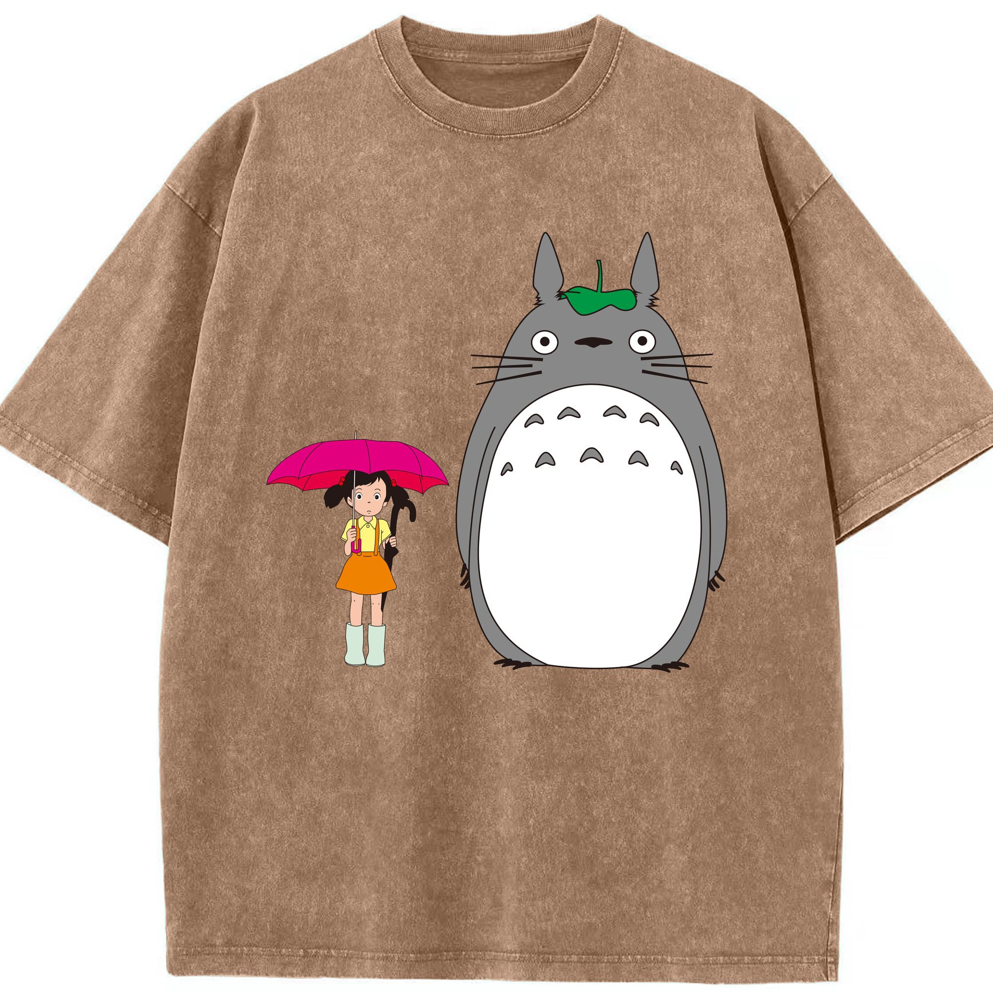 （画像用） となりのトトロ 草壁メイ 草壁サツキ My Neighbor Totoro Satsuki Kusakabe Mei Kusakabe 綿100% ヴィンテージ風 半袖Tシャツ（フロントプリント）