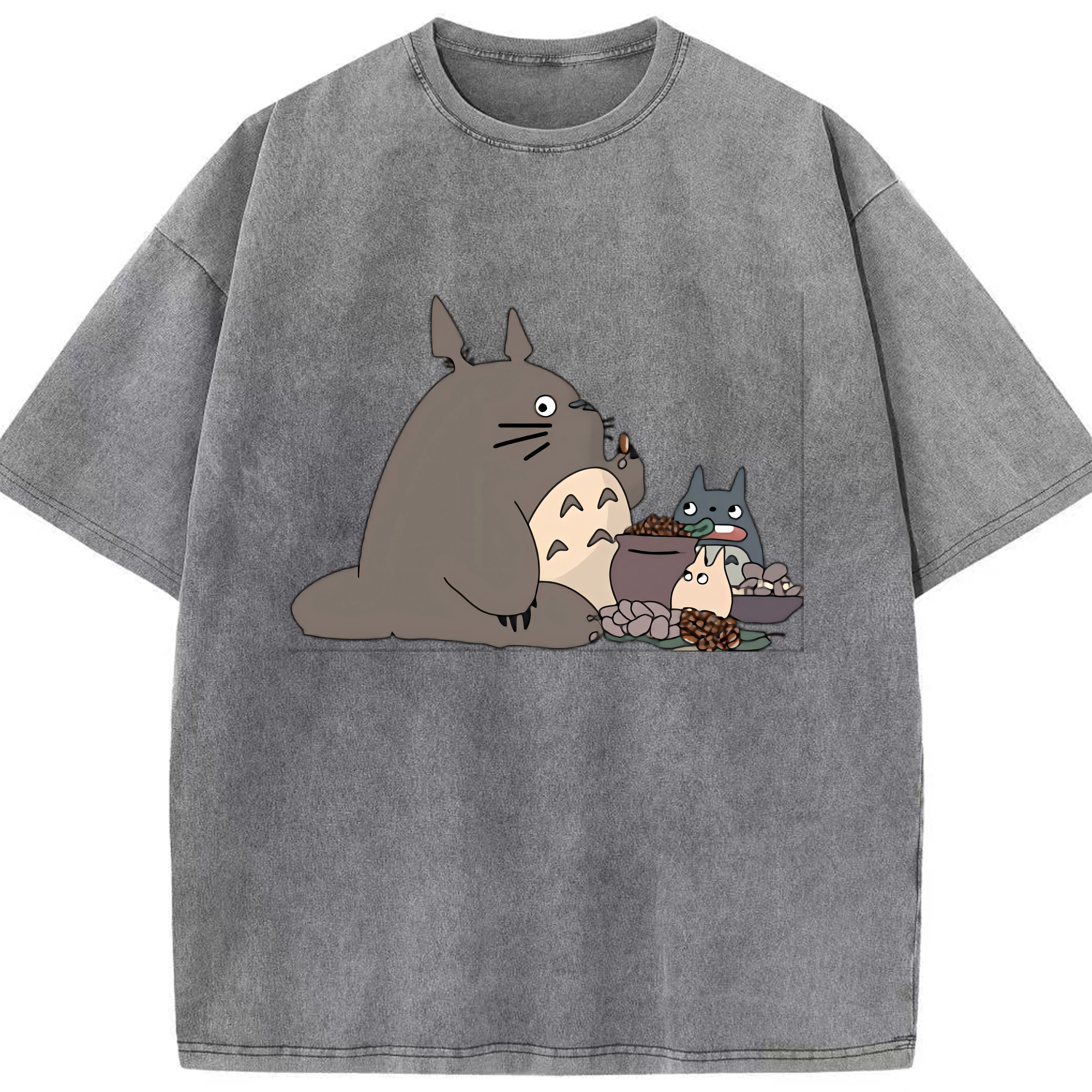 （画像用） となりのトトロ 草壁メイ 草壁サツキ My Neighbor Totoro Satsuki Kusakabe Mei Kusakabe 綿100% ヴィンテージ風 半袖Tシャツ（フロントプリント）