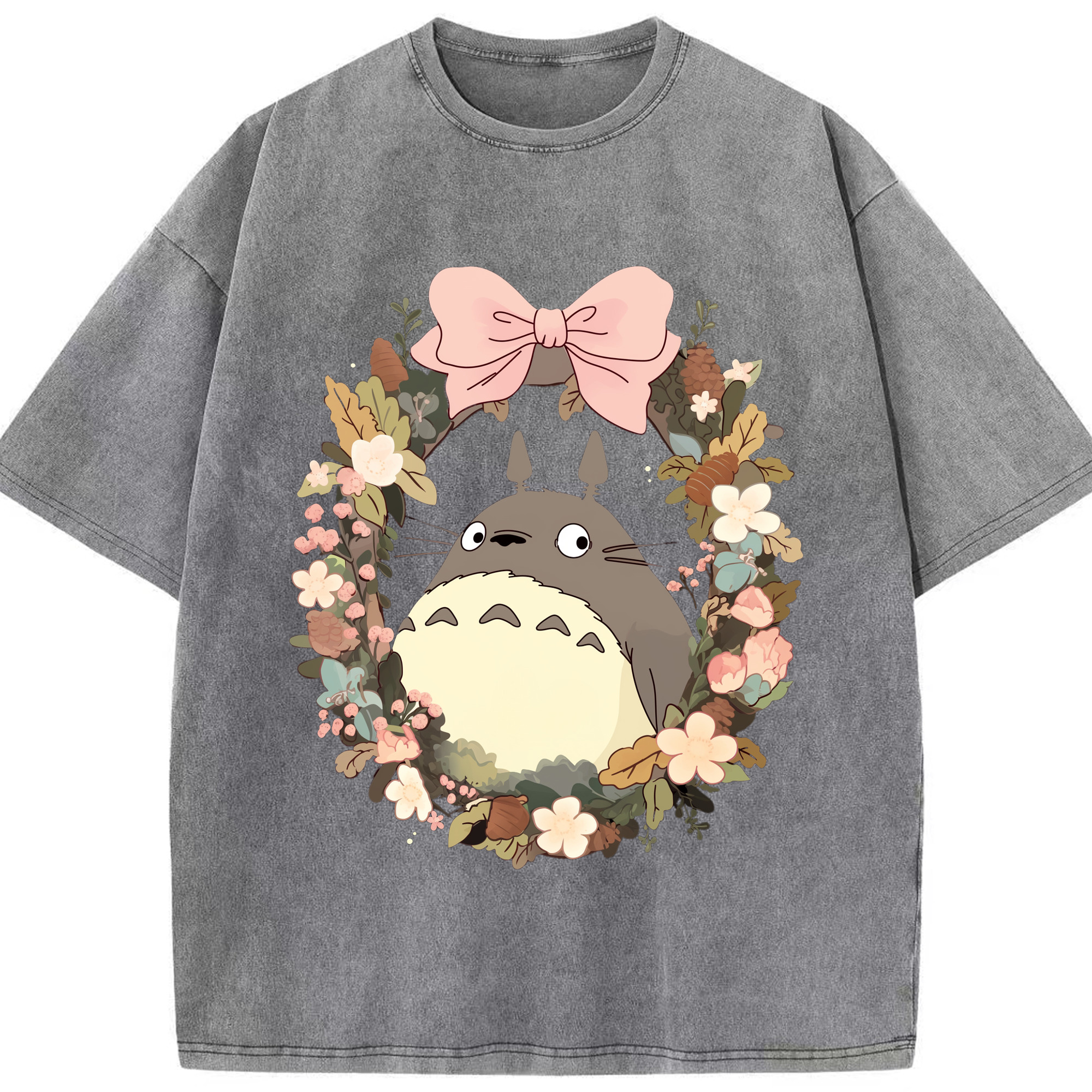 （画像用） となりのトトロ 草壁メイ 草壁サツキ My Neighbor Totoro Satsuki Kusakabe Mei Kusakabe 綿100% ヴィンテージ風 半袖Tシャツ（フロントプリント）
