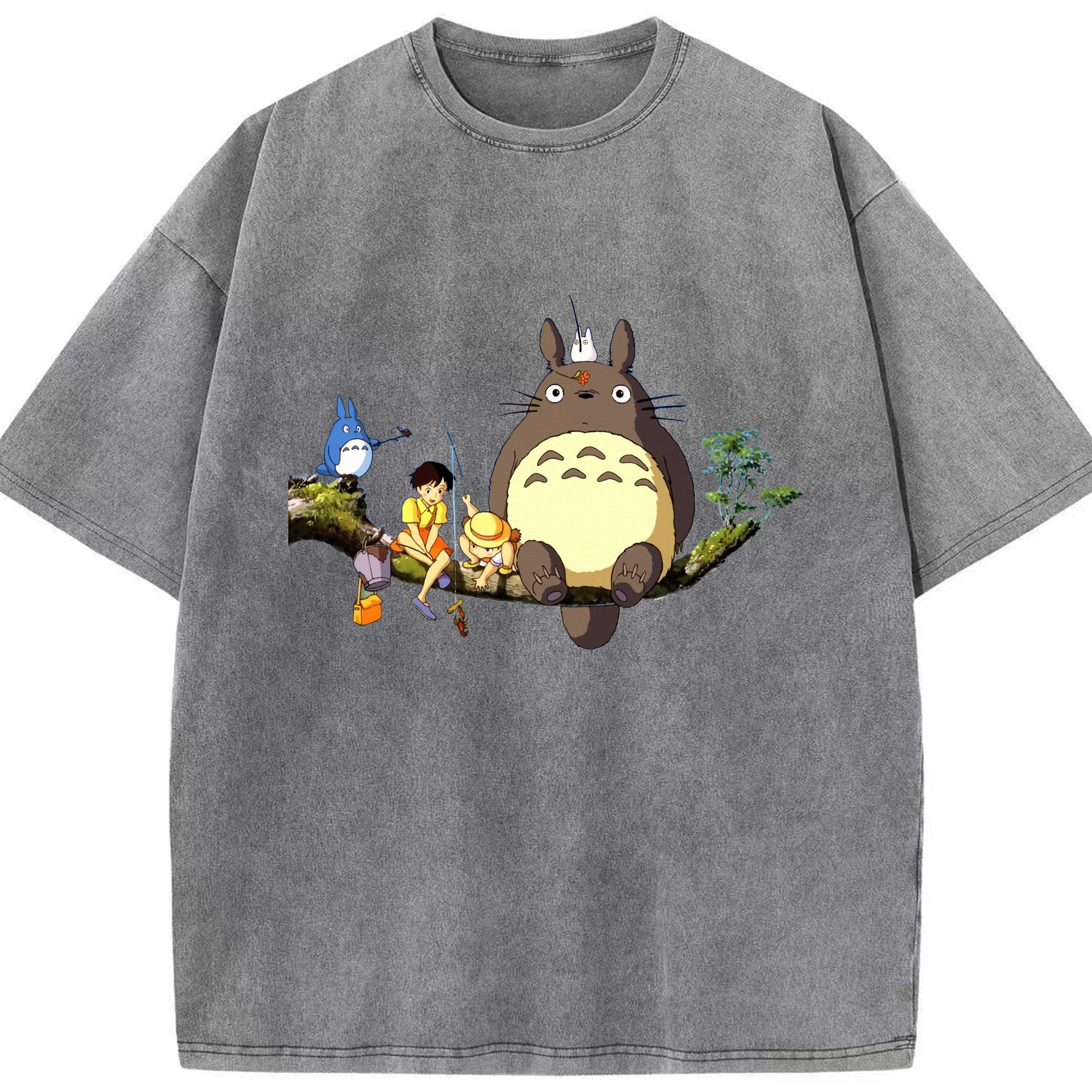 （画像用） となりのトトロ 草壁メイ 草壁サツキ My Neighbor Totoro Satsuki Kusakabe Mei Kusakabe 綿100% ヴィンテージ風 半袖Tシャツ（フロントプリント）
