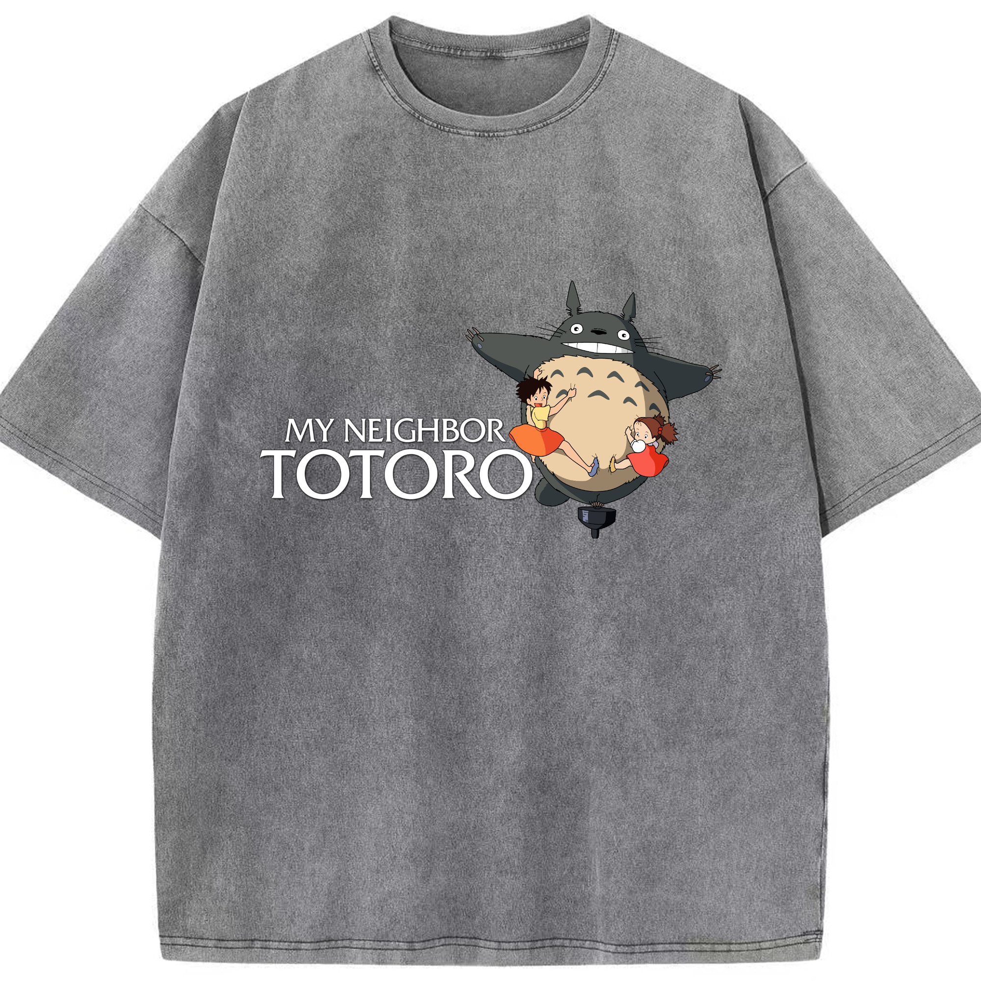 （画像用） となりのトトロ 草壁メイ 草壁サツキ My Neighbor Totoro Satsuki Kusakabe Mei Kusakabe 綿100% ヴィンテージ風 半袖Tシャツ（フロントプリント）