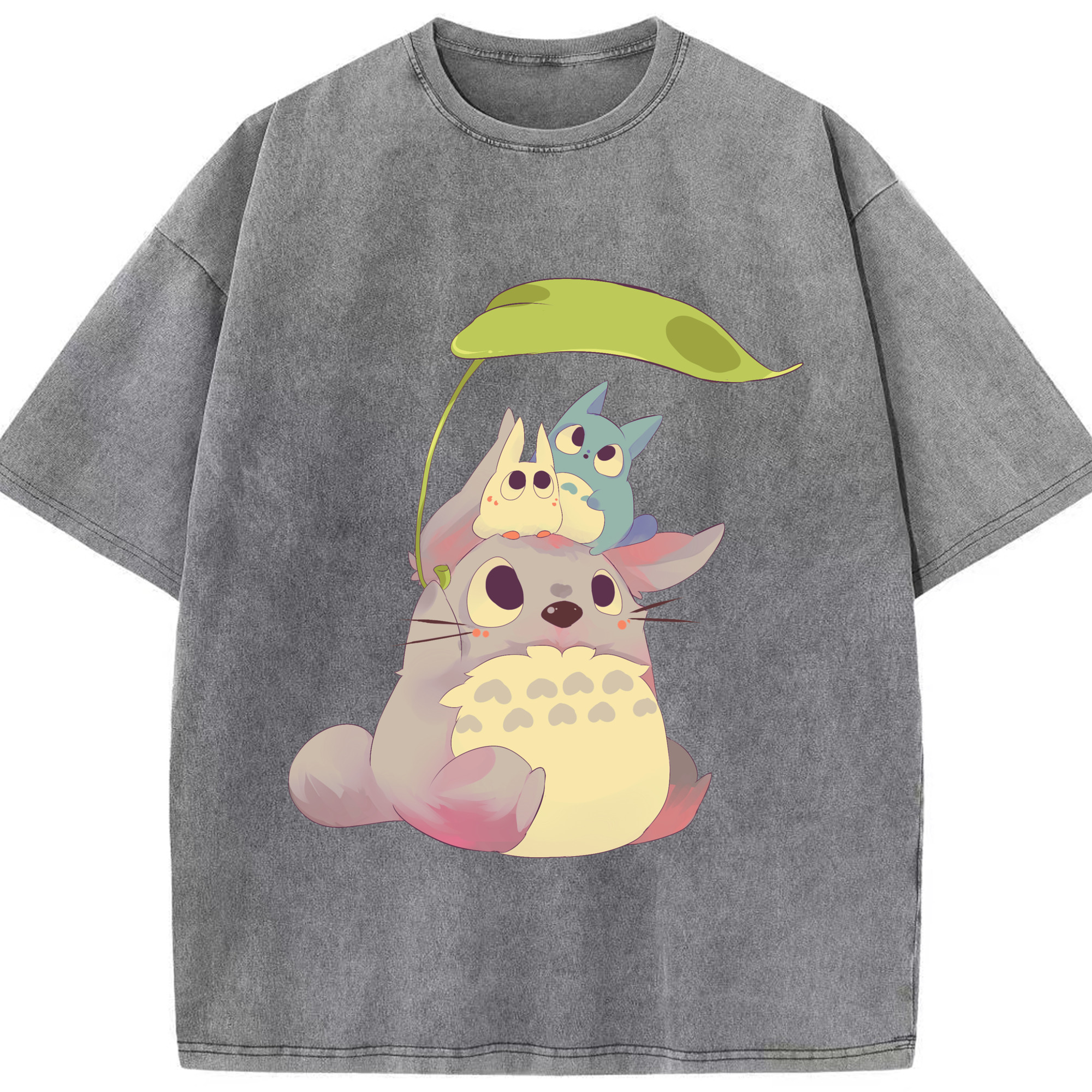 （画像用） となりのトトロ 草壁メイ 草壁サツキ My Neighbor Totoro Satsuki Kusakabe Mei Kusakabe 綿100% ヴィンテージ風 半袖Tシャツ（フロントプリント）