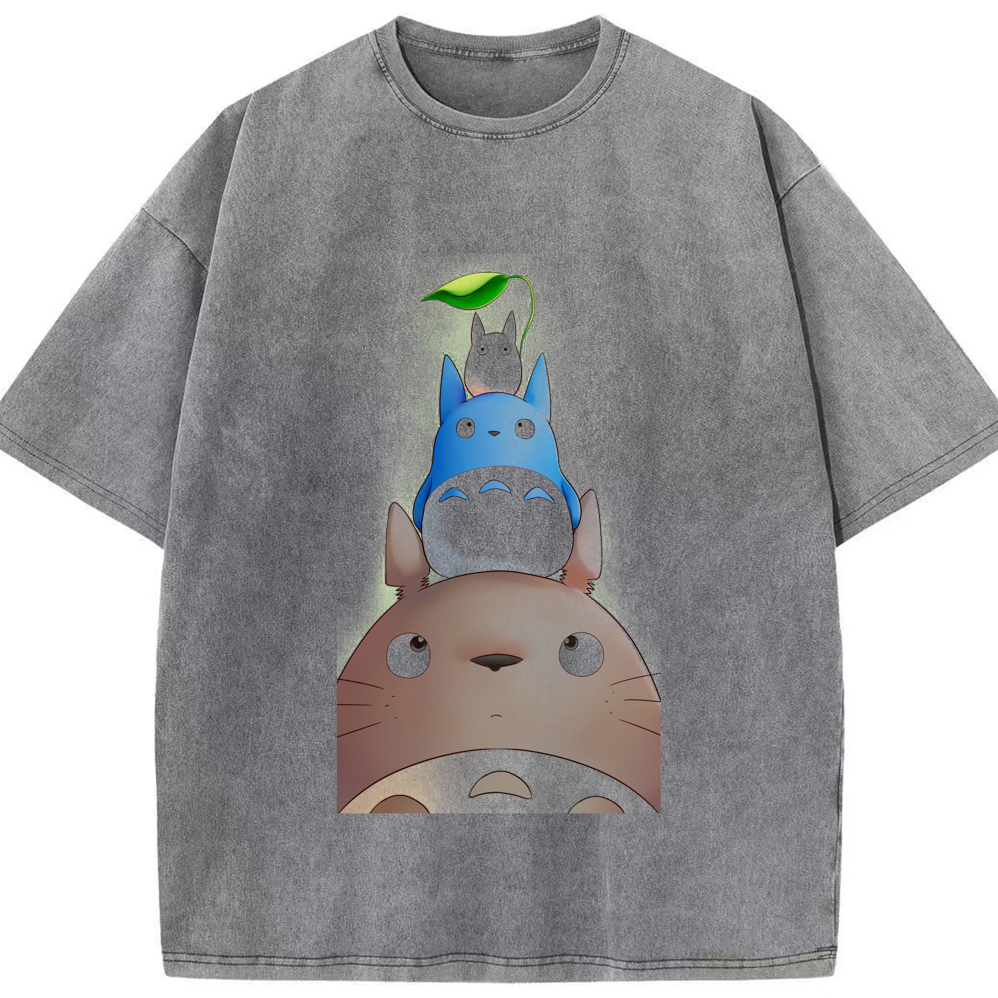 （画像用） となりのトトロ 草壁メイ 草壁サツキ My Neighbor Totoro Satsuki Kusakabe Mei Kusakabe 綿100% ヴィンテージ風 半袖Tシャツ（フロントプリント）