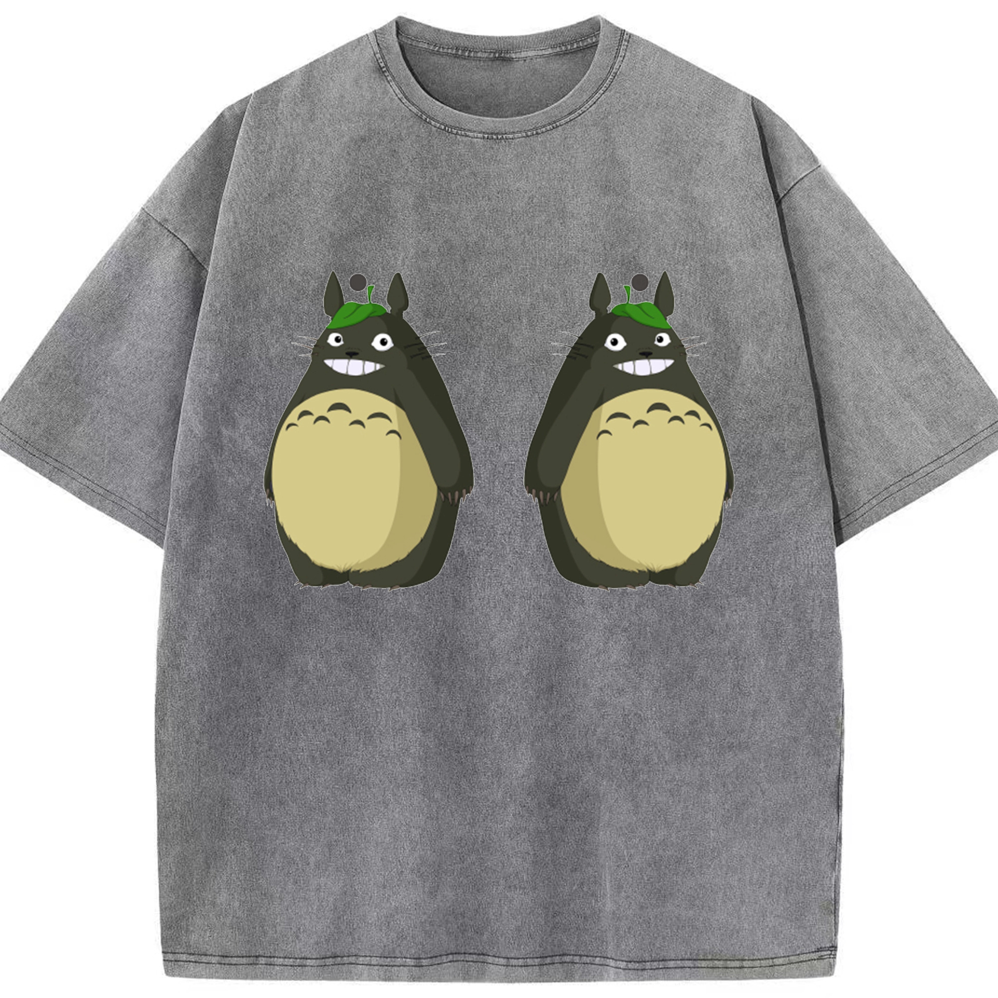 （画像用） となりのトトロ 草壁メイ 草壁サツキ My Neighbor Totoro Satsuki Kusakabe Mei Kusakabe 綿100% ヴィンテージ風 半袖Tシャツ（フロントプリント）