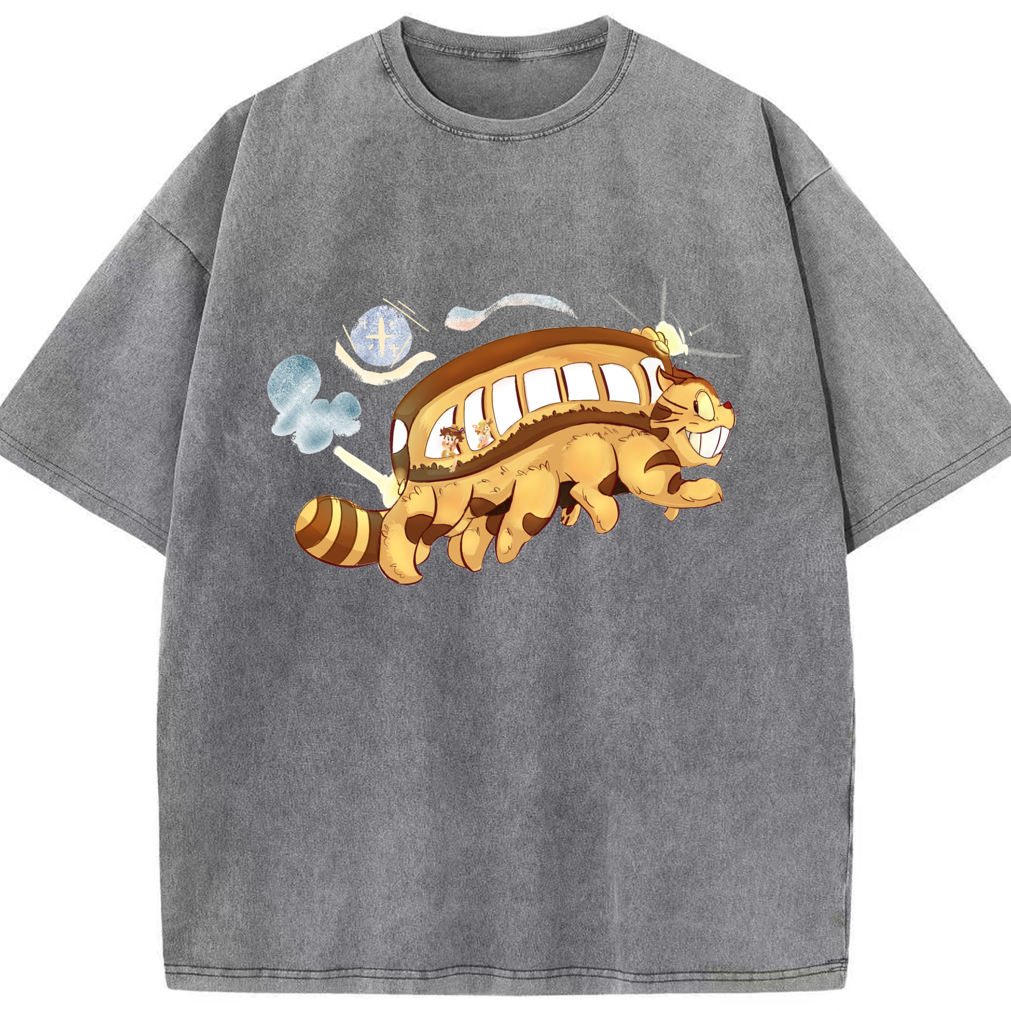 （画像用） となりのトトロ 草壁メイ 草壁サツキ My Neighbor Totoro Satsuki Kusakabe Mei Kusakabe 綿100% ヴィンテージ風 半袖Tシャツ（フロントプリント）