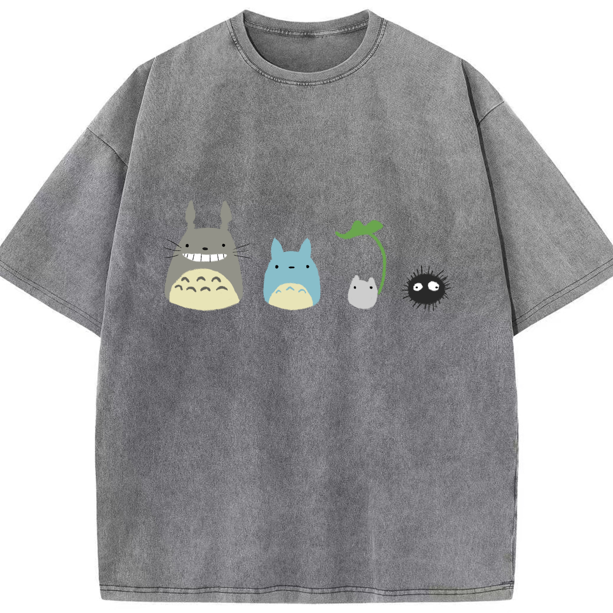 （画像用） となりのトトロ 草壁メイ 草壁サツキ My Neighbor Totoro Satsuki Kusakabe Mei Kusakabe 綿100% ヴィンテージ風 半袖Tシャツ（フロントプリント）