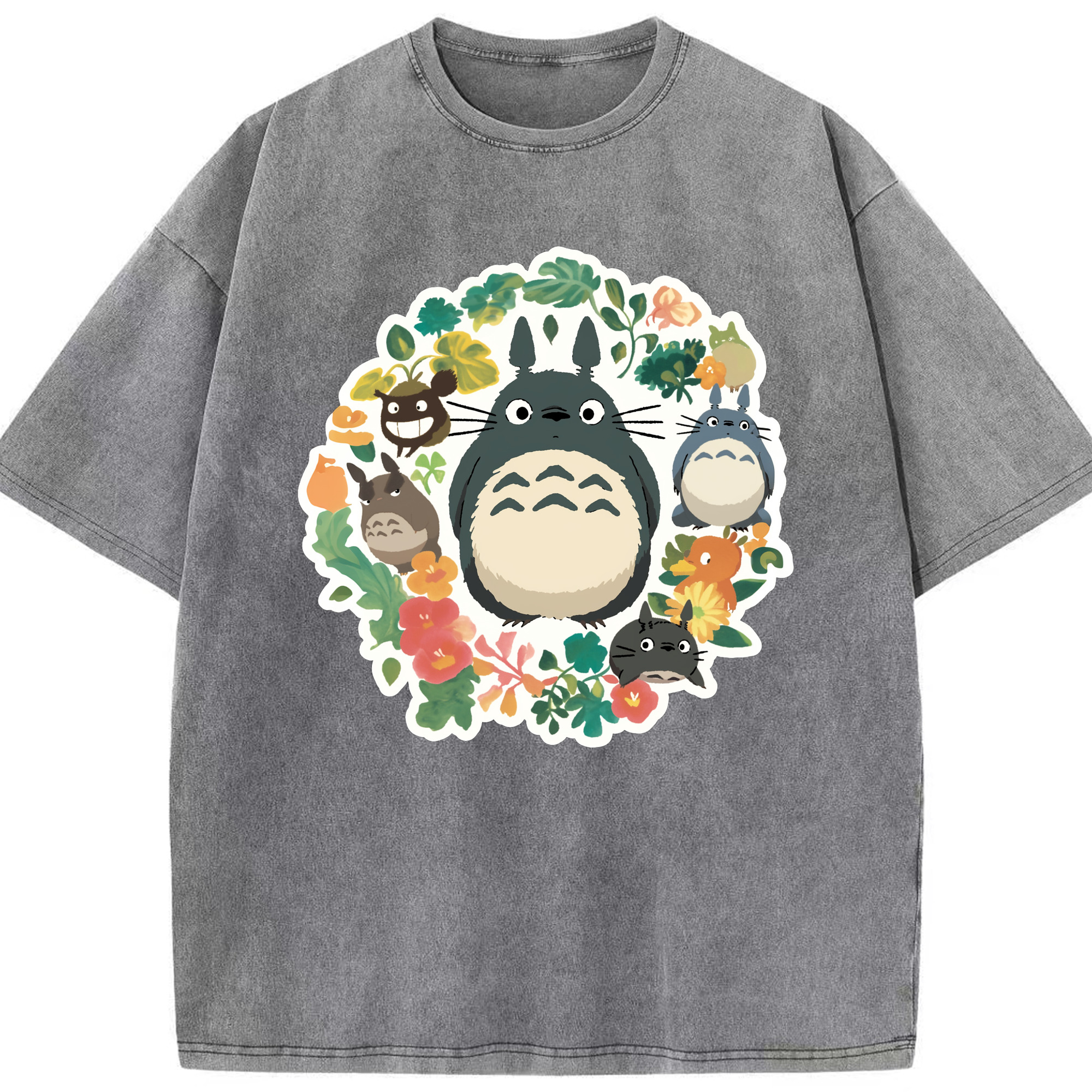 （画像用） となりのトトロ 草壁メイ 草壁サツキ My Neighbor Totoro Satsuki Kusakabe Mei Kusakabe 綿100% ヴィンテージ風 半袖Tシャツ（フロントプリント）
