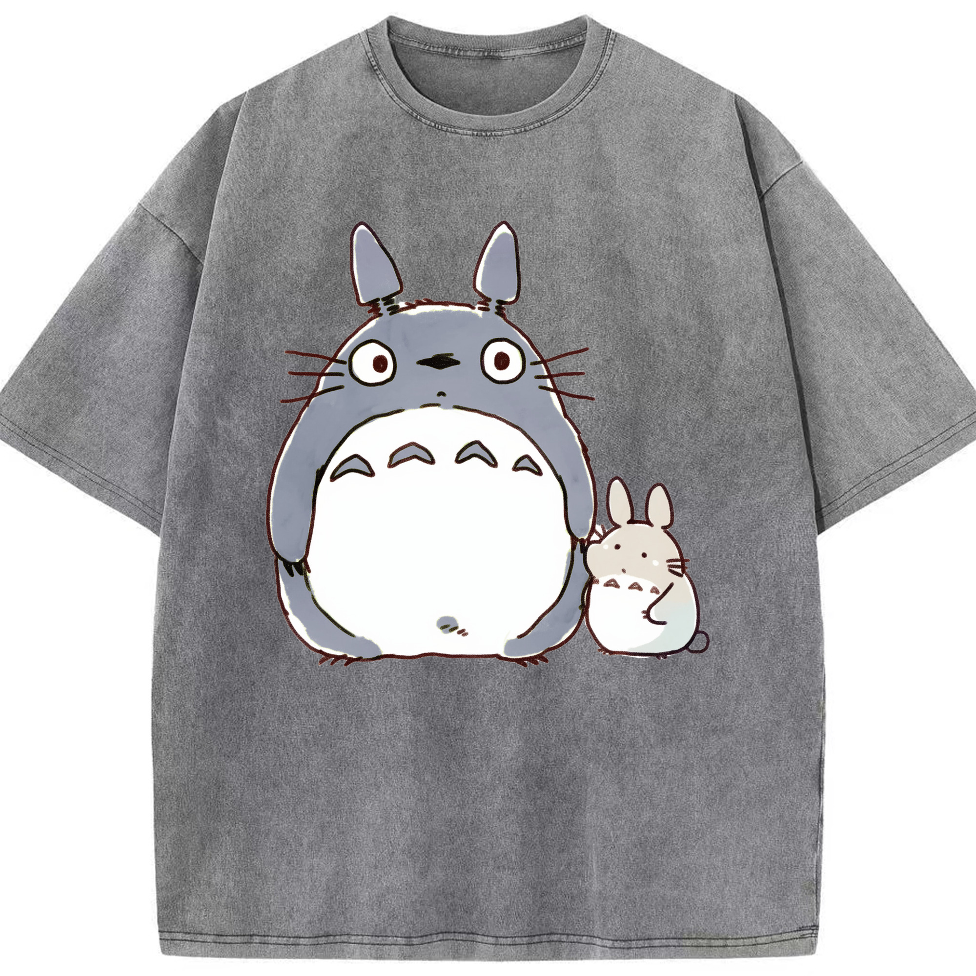 （画像用） となりのトトロ 草壁メイ 草壁サツキ My Neighbor Totoro Satsuki Kusakabe Mei Kusakabe 綿100% ヴィンテージ風 半袖Tシャツ（フロントプリント）
