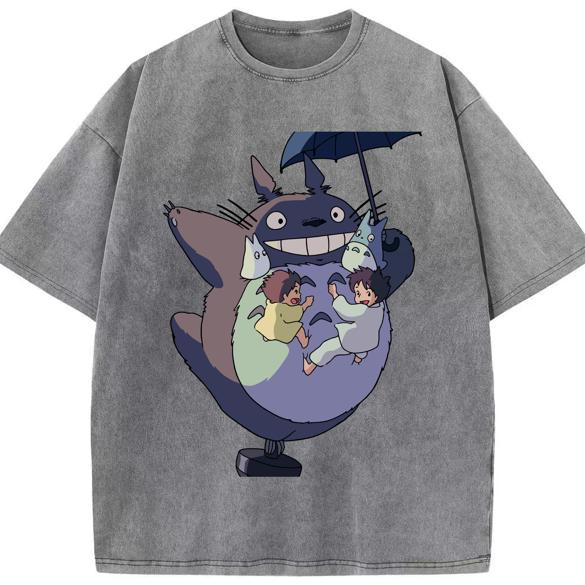 （画像用） となりのトトロ 草壁メイ 草壁サツキ My Neighbor Totoro Satsuki Kusakabe Mei Kusakabe 綿100% ヴィンテージ風 半袖Tシャツ（フロントプリント）