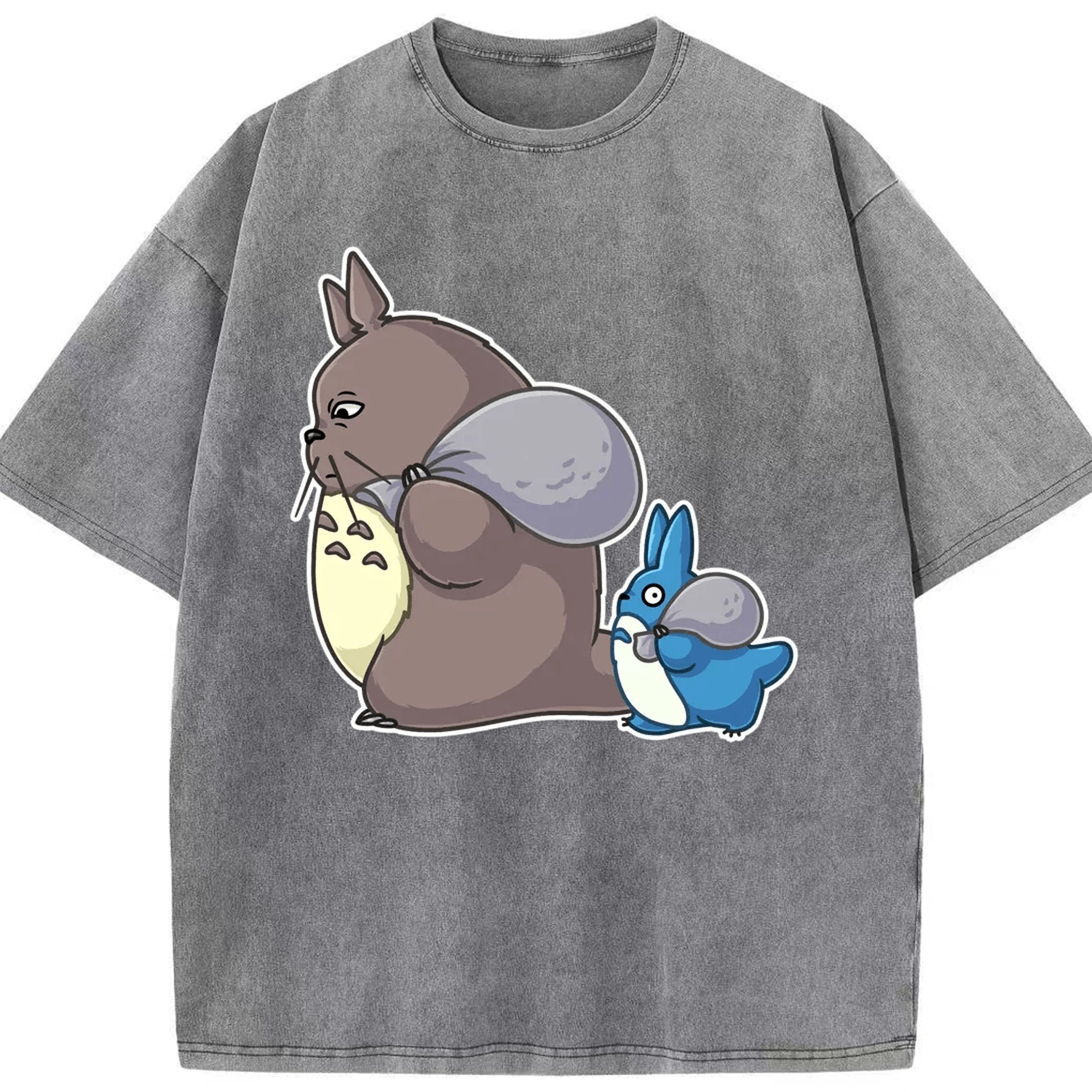 （画像用） となりのトトロ 草壁メイ 草壁サツキ My Neighbor Totoro Satsuki Kusakabe Mei Kusakabe 綿100% ヴィンテージ風 半袖Tシャツ（フロントプリント）