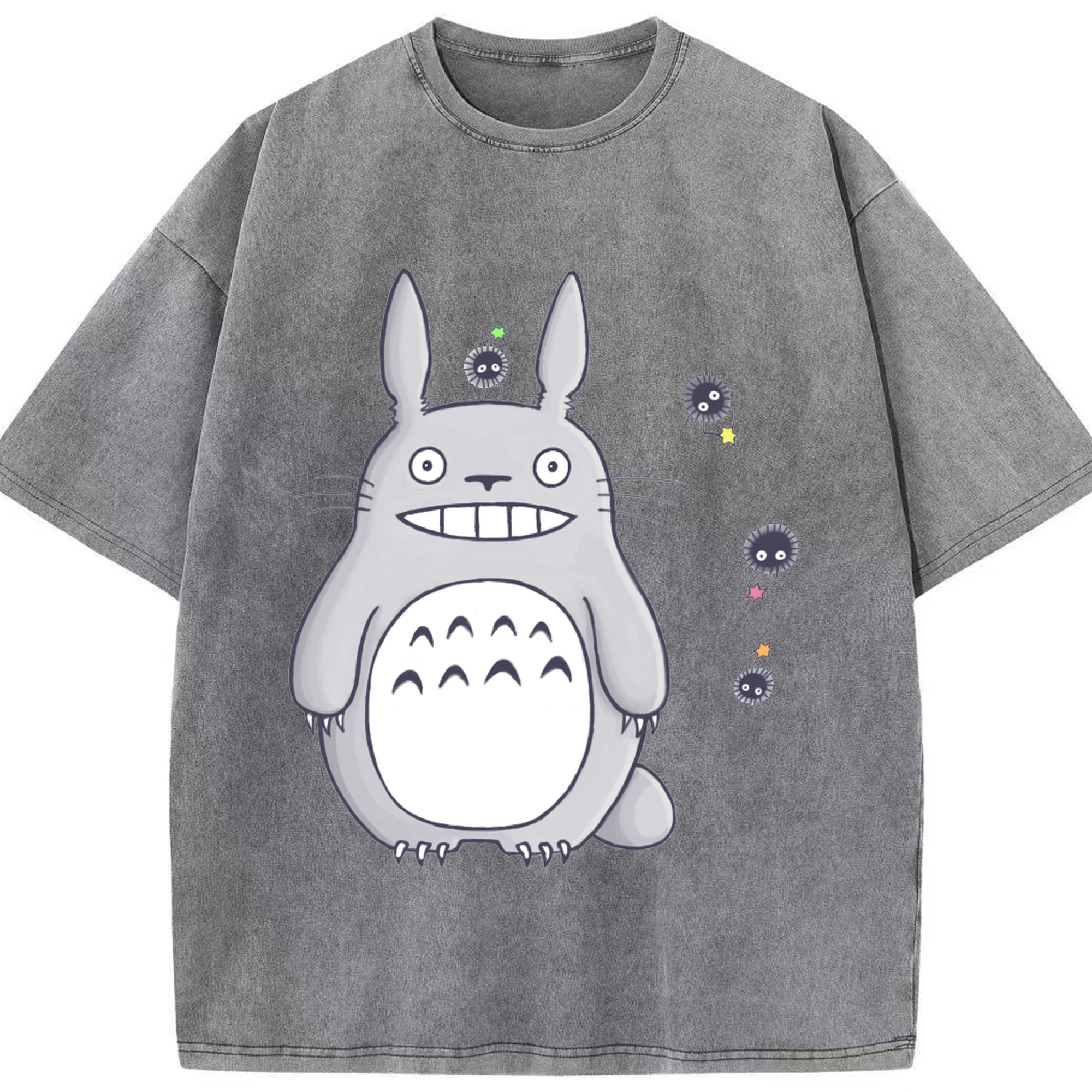 （画像用） となりのトトロ 草壁メイ 草壁サツキ My Neighbor Totoro Satsuki Kusakabe Mei Kusakabe 綿100% ヴィンテージ風 半袖Tシャツ（フロントプリント）