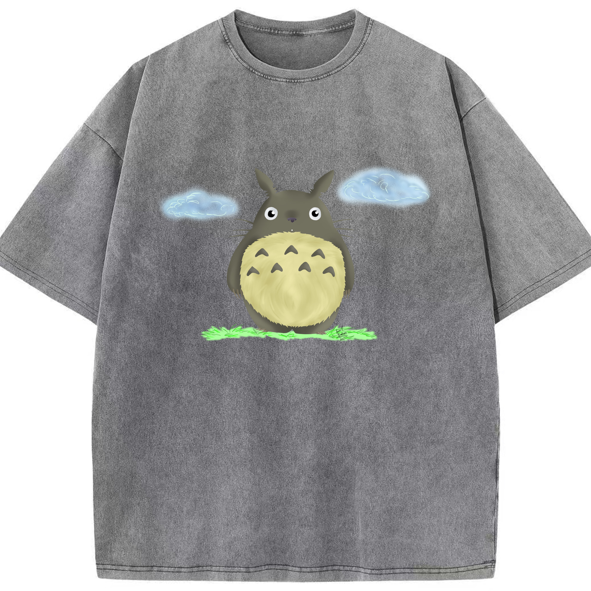 （画像用） となりのトトロ 草壁メイ 草壁サツキ My Neighbor Totoro Satsuki Kusakabe Mei Kusakabe 綿100% ヴィンテージ風 半袖Tシャツ（フロントプリント）