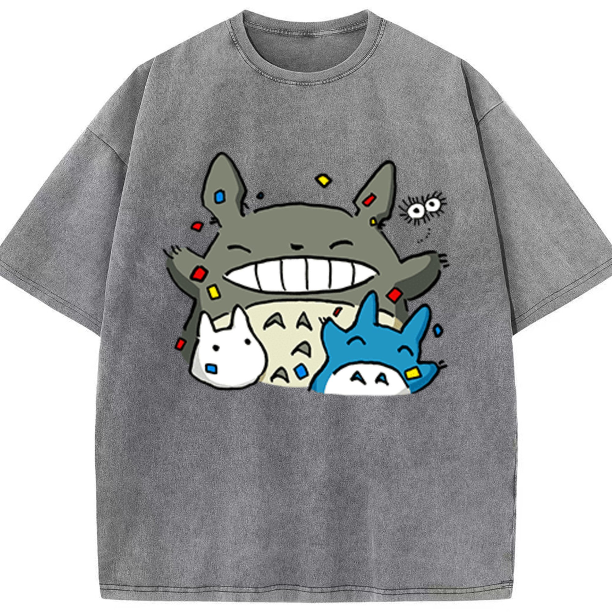 （画像用） となりのトトロ 草壁メイ 草壁サツキ My Neighbor Totoro Satsuki Kusakabe Mei Kusakabe 綿100% ヴィンテージ風 半袖Tシャツ（フロントプリント）