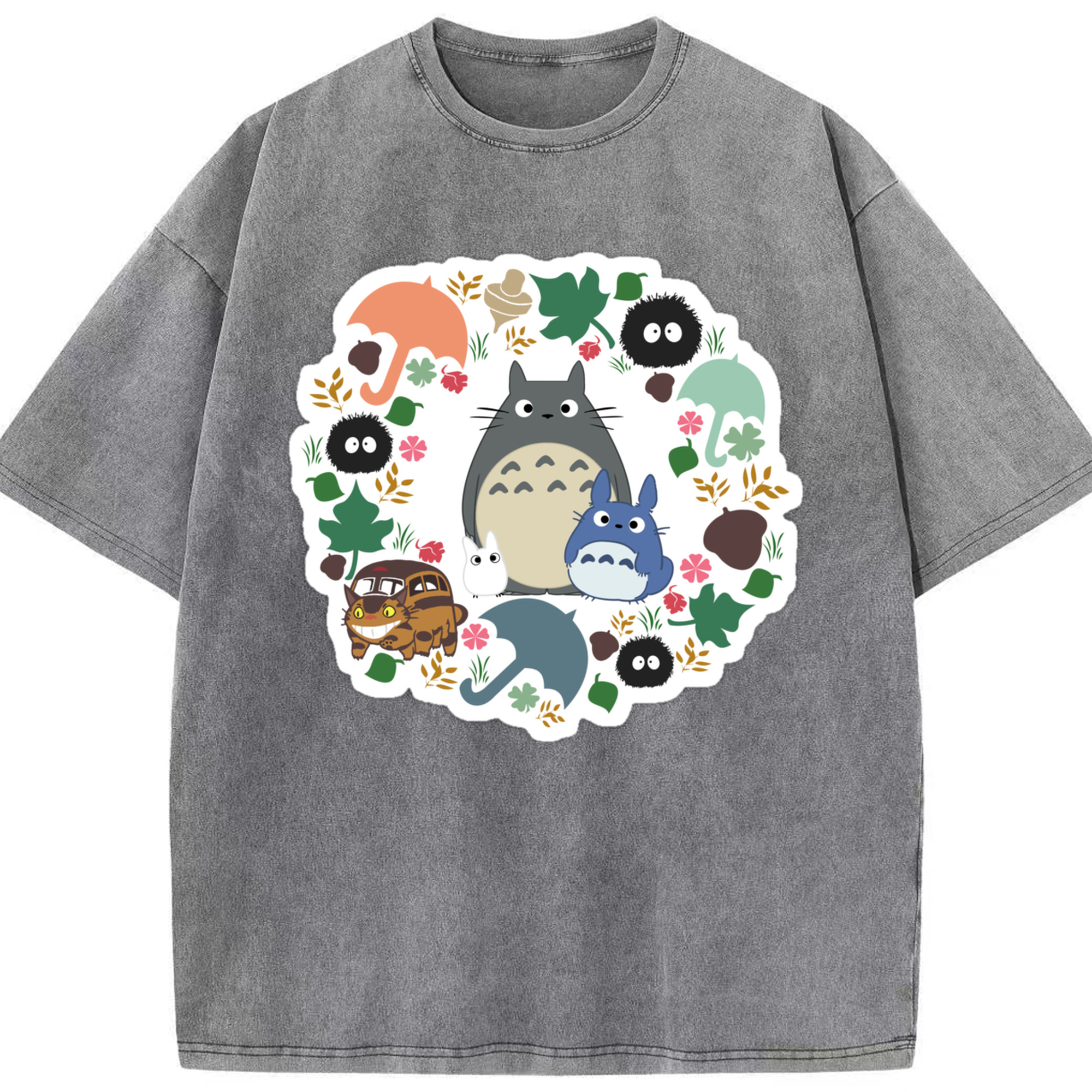 （画像用） となりのトトロ 草壁メイ 草壁サツキ My Neighbor Totoro Satsuki Kusakabe Mei Kusakabe 綿100% ヴィンテージ風 半袖Tシャツ（フロントプリント）