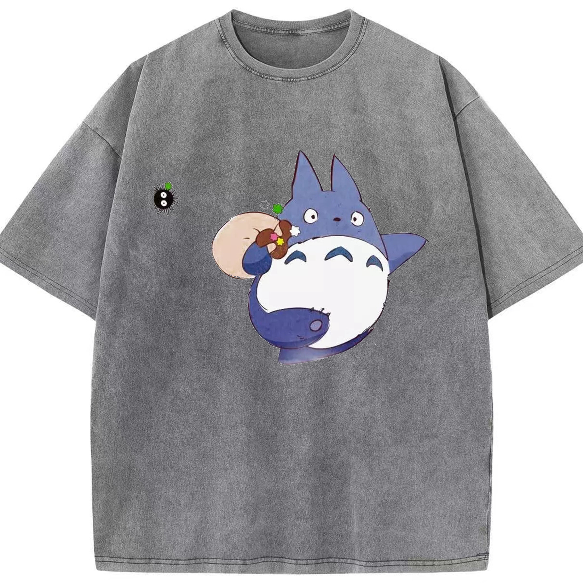 （画像用） となりのトトロ 草壁メイ 草壁サツキ My Neighbor Totoro Satsuki Kusakabe Mei Kusakabe 綿100% ヴィンテージ風 半袖Tシャツ（フロントプリント）