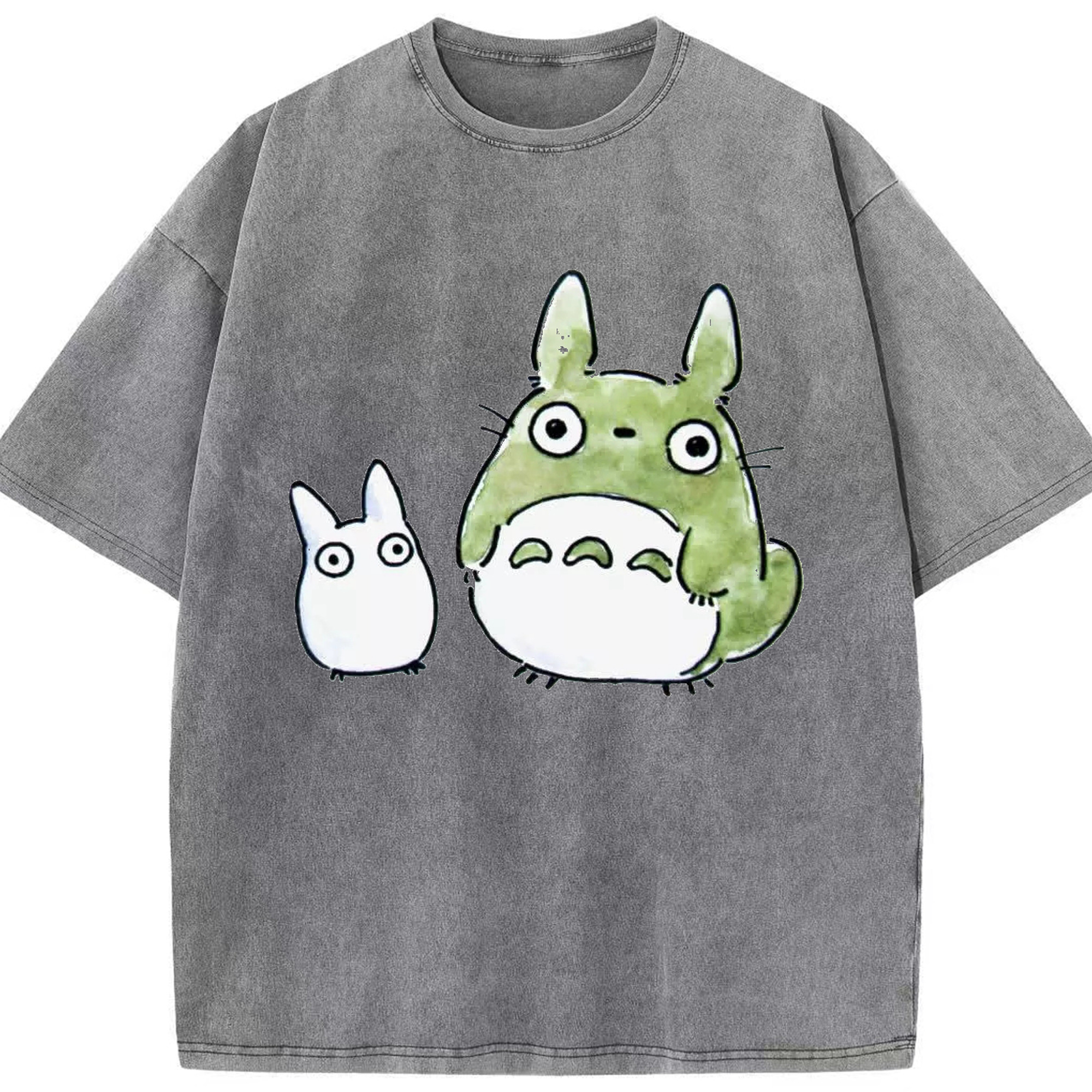 （画像用） となりのトトロ 草壁メイ 草壁サツキ My Neighbor Totoro Satsuki Kusakabe Mei Kusakabe 綿100% ヴィンテージ風 半袖Tシャツ（フロントプリント）