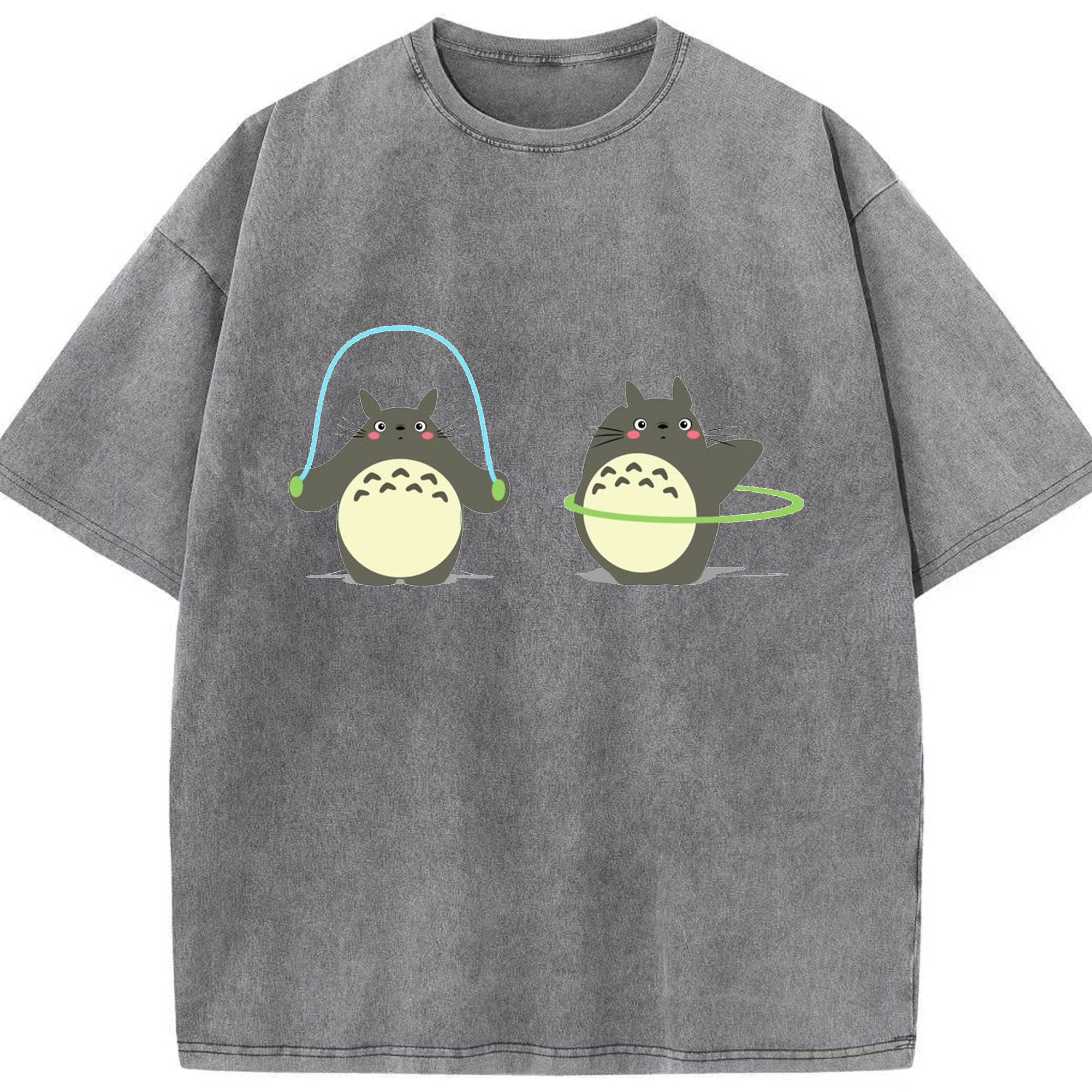 （画像用） となりのトトロ 草壁メイ 草壁サツキ My Neighbor Totoro Satsuki Kusakabe Mei Kusakabe 綿100% ヴィンテージ風 半袖Tシャツ（フロントプリント）