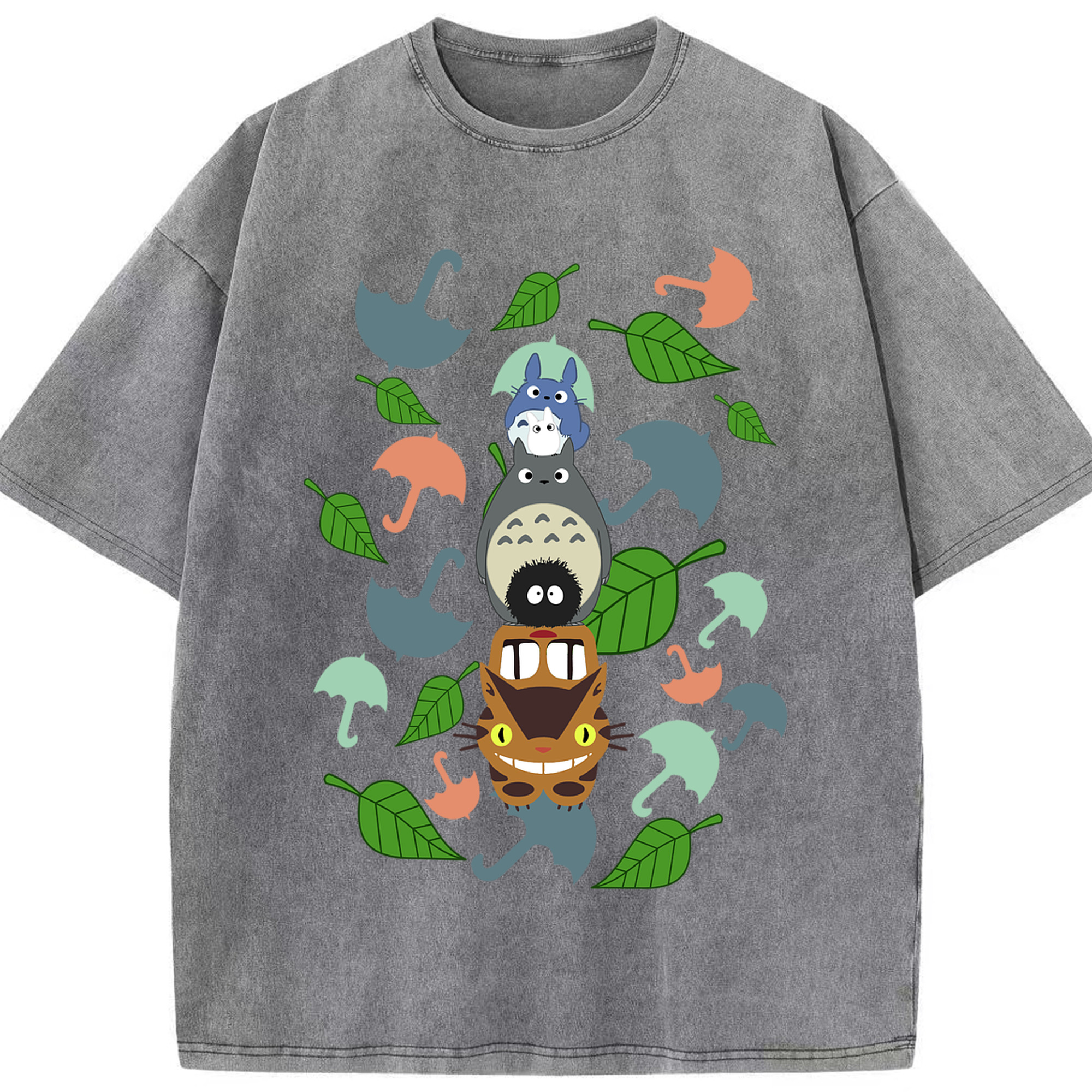 （画像用） となりのトトロ 草壁メイ 草壁サツキ My Neighbor Totoro Satsuki Kusakabe Mei Kusakabe 綿100% ヴィンテージ風 半袖Tシャツ（フロントプリント）