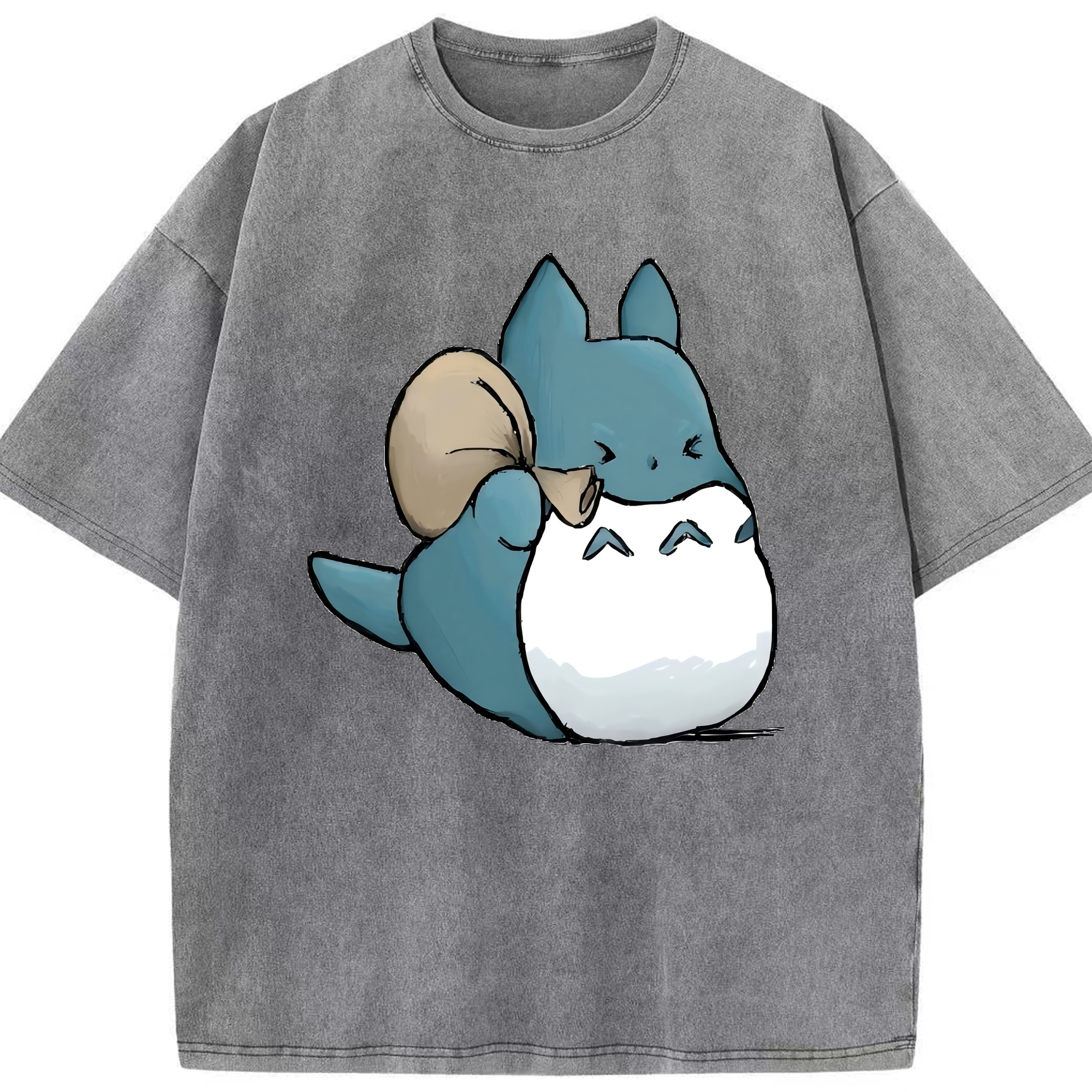 （画像用） となりのトトロ 草壁メイ 草壁サツキ My Neighbor Totoro Satsuki Kusakabe Mei Kusakabe 綿100% ヴィンテージ風 半袖Tシャツ（フロントプリント）