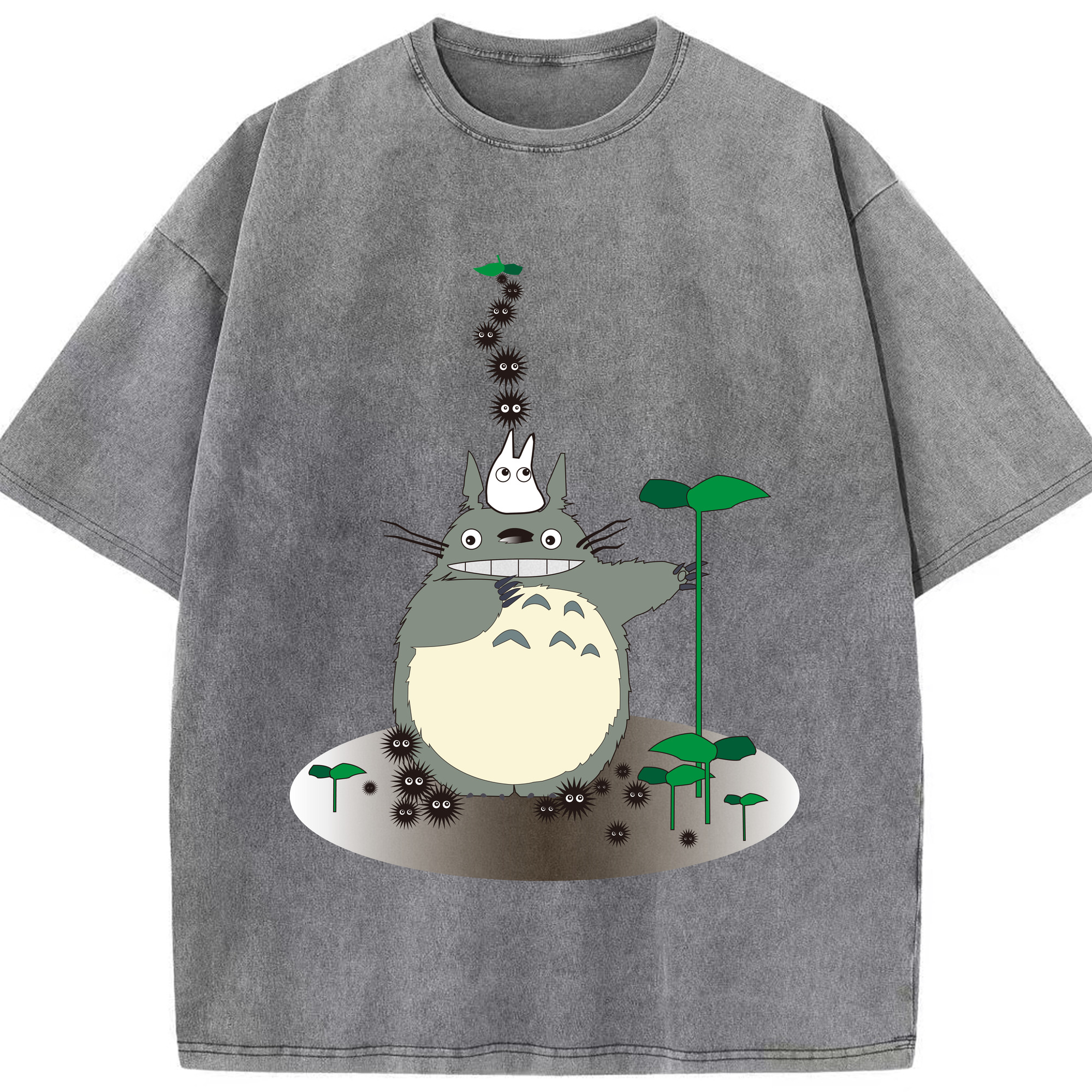 （画像用） となりのトトロ 草壁メイ 草壁サツキ My Neighbor Totoro Satsuki Kusakabe Mei Kusakabe 綿100% ヴィンテージ風 半袖Tシャツ（フロントプリント）