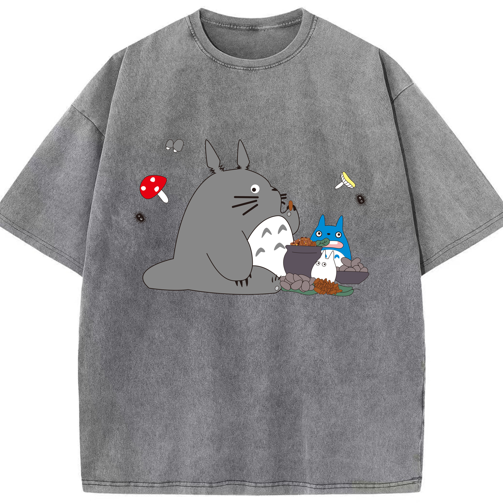 （画像用） となりのトトロ 草壁メイ 草壁サツキ My Neighbor Totoro Satsuki Kusakabe Mei Kusakabe 綿100% ヴィンテージ風 半袖Tシャツ（フロントプリント）