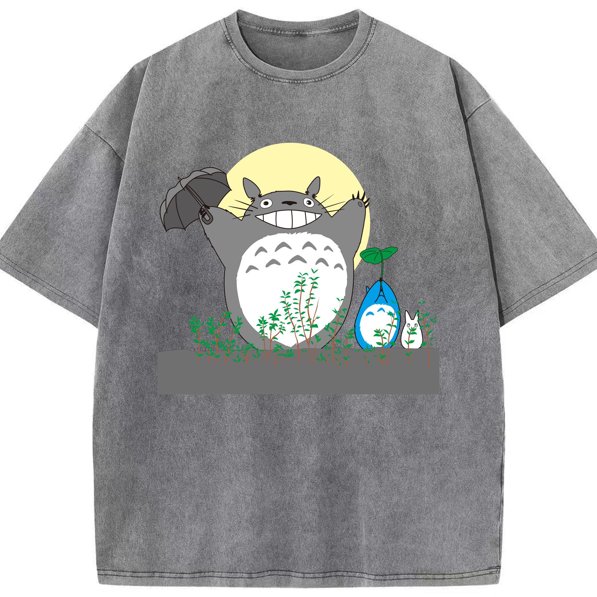 （画像用） となりのトトロ 草壁メイ 草壁サツキ My Neighbor Totoro Satsuki Kusakabe Mei Kusakabe 綿100% ヴィンテージ風 半袖Tシャツ（フロントプリント）
