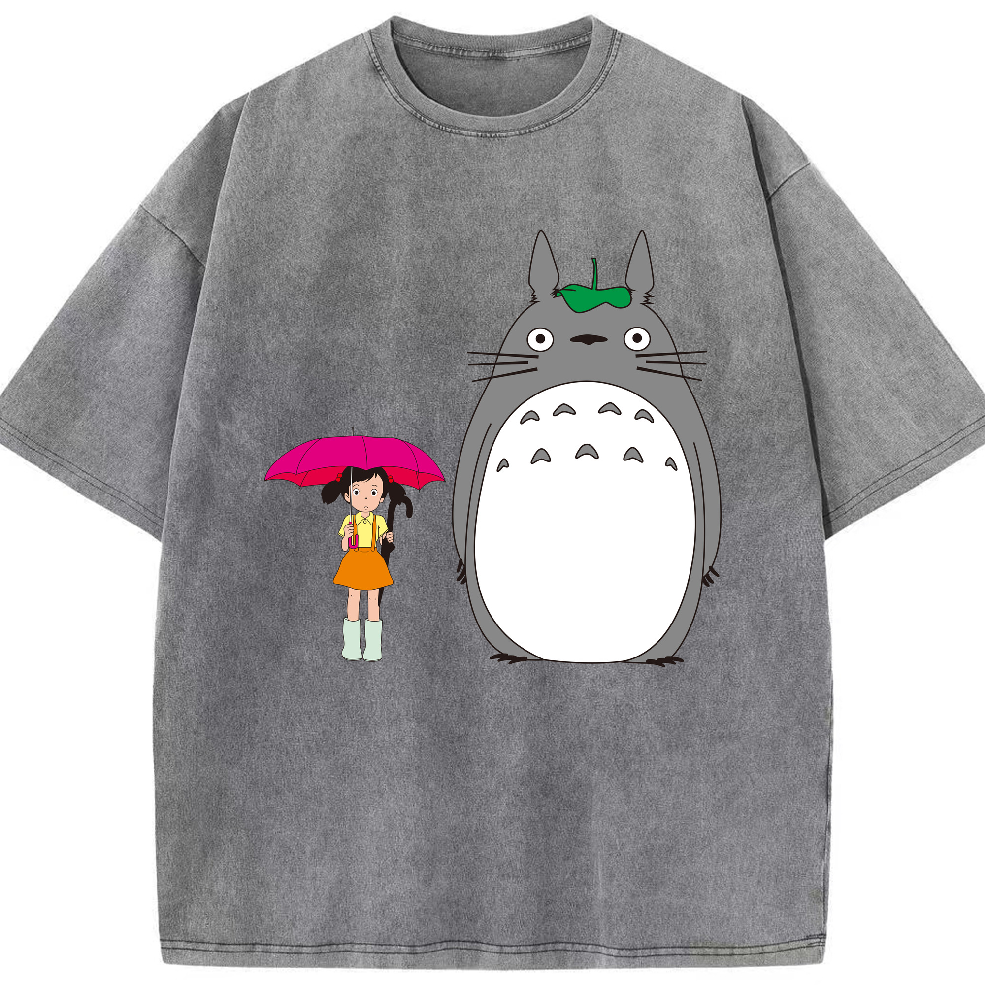 （画像用） となりのトトロ 草壁メイ 草壁サツキ My Neighbor Totoro Satsuki Kusakabe Mei Kusakabe 綿100% ヴィンテージ風 半袖Tシャツ（フロントプリント）