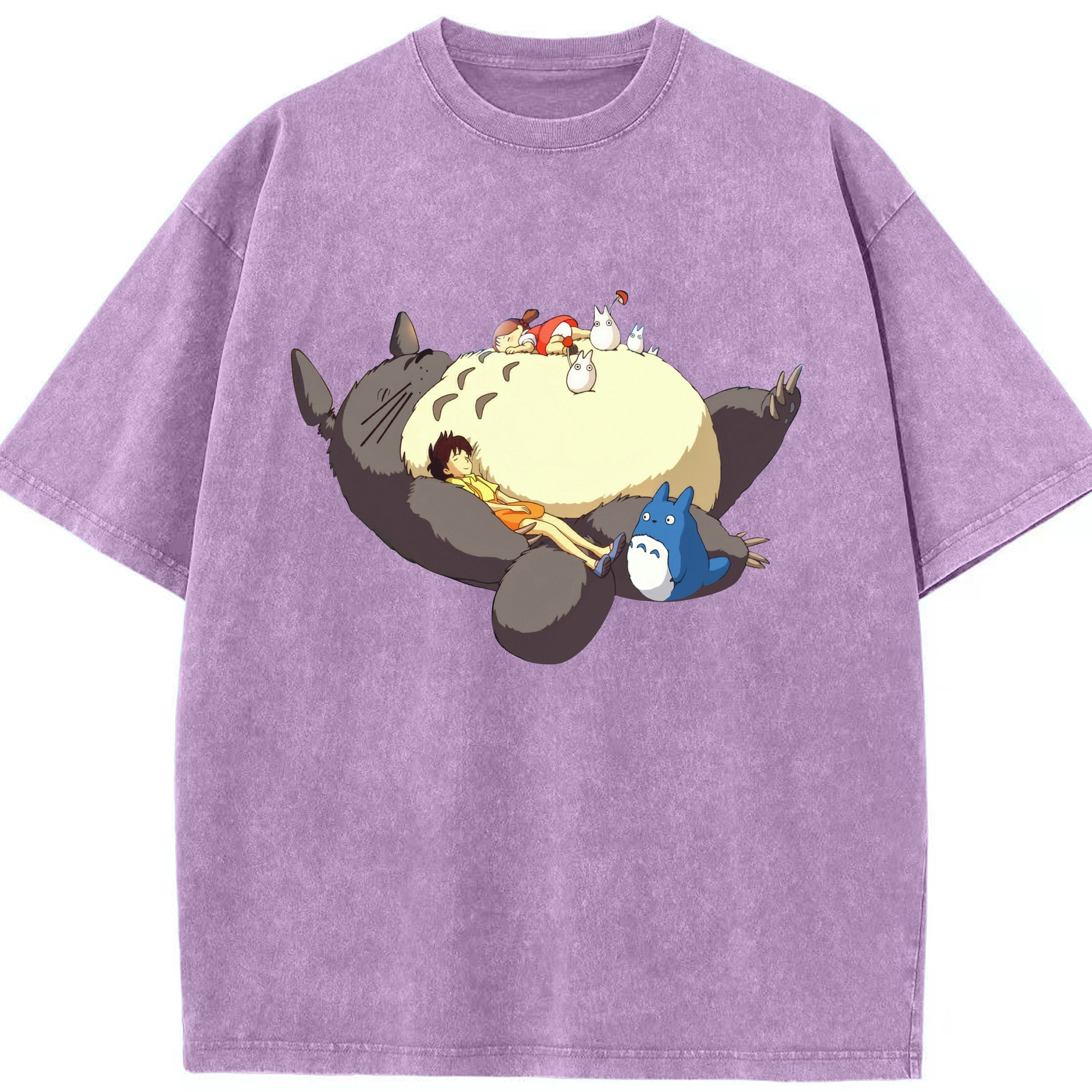 （画像用） となりのトトロ 草壁メイ 草壁サツキ My Neighbor Totoro Satsuki Kusakabe Mei Kusakabe 綿100% ヴィンテージ風 半袖Tシャツ（フロントプリント）