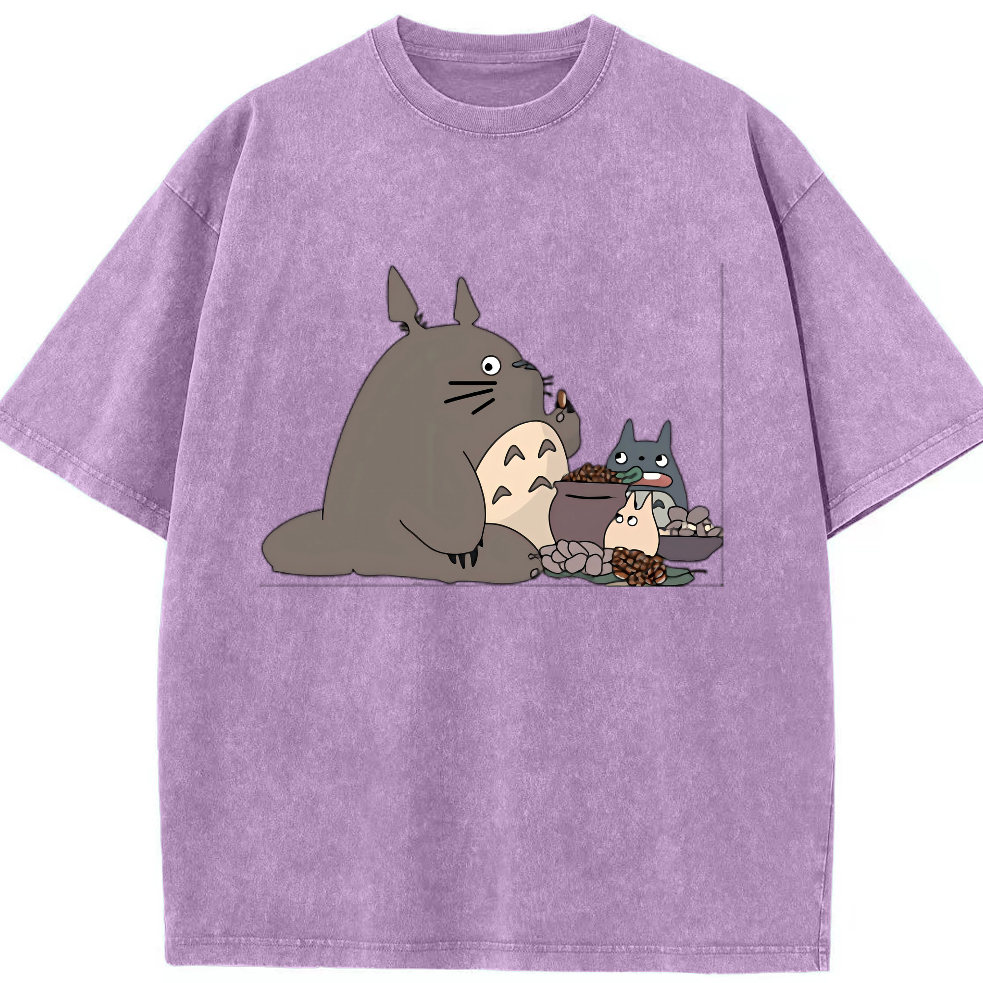 （画像用） となりのトトロ 草壁メイ 草壁サツキ My Neighbor Totoro Satsuki Kusakabe Mei Kusakabe 綿100% ヴィンテージ風 半袖Tシャツ（フロントプリント）