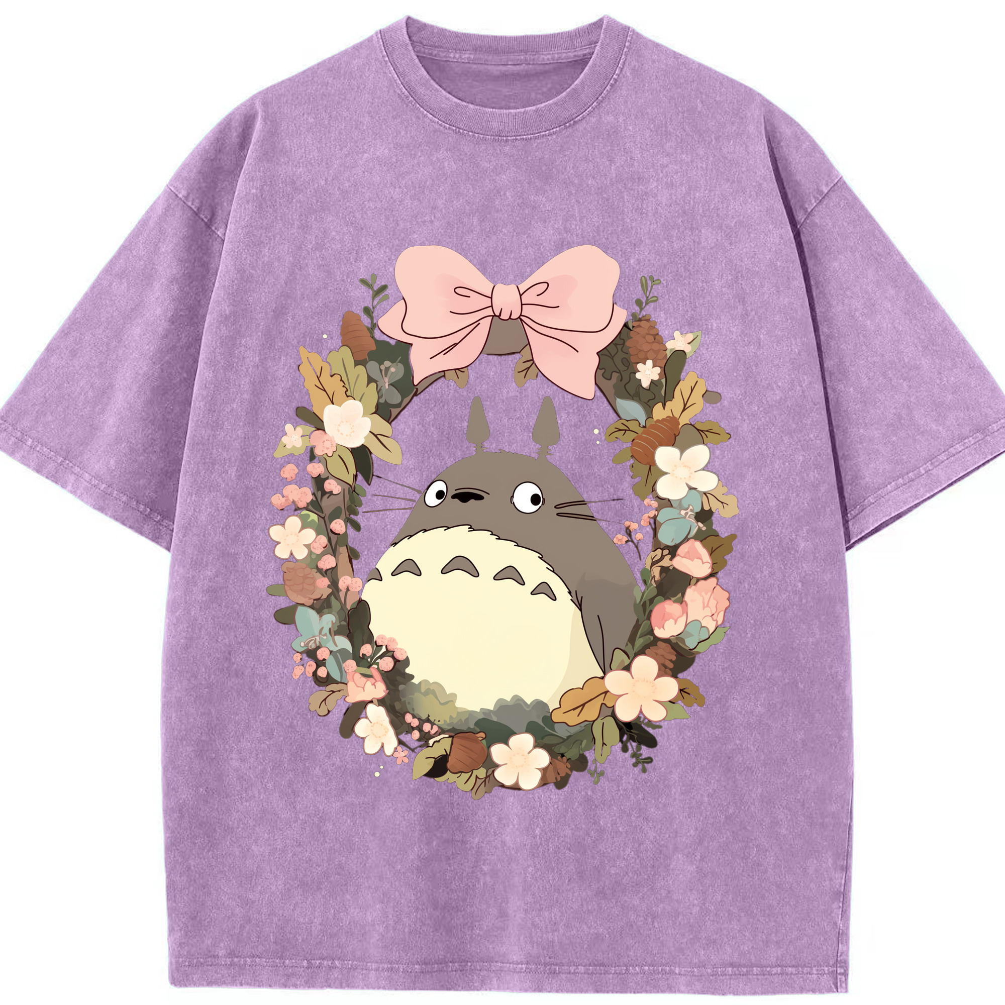 （画像用） となりのトトロ 草壁メイ 草壁サツキ My Neighbor Totoro Satsuki Kusakabe Mei Kusakabe 綿100% ヴィンテージ風 半袖Tシャツ（フロントプリント）