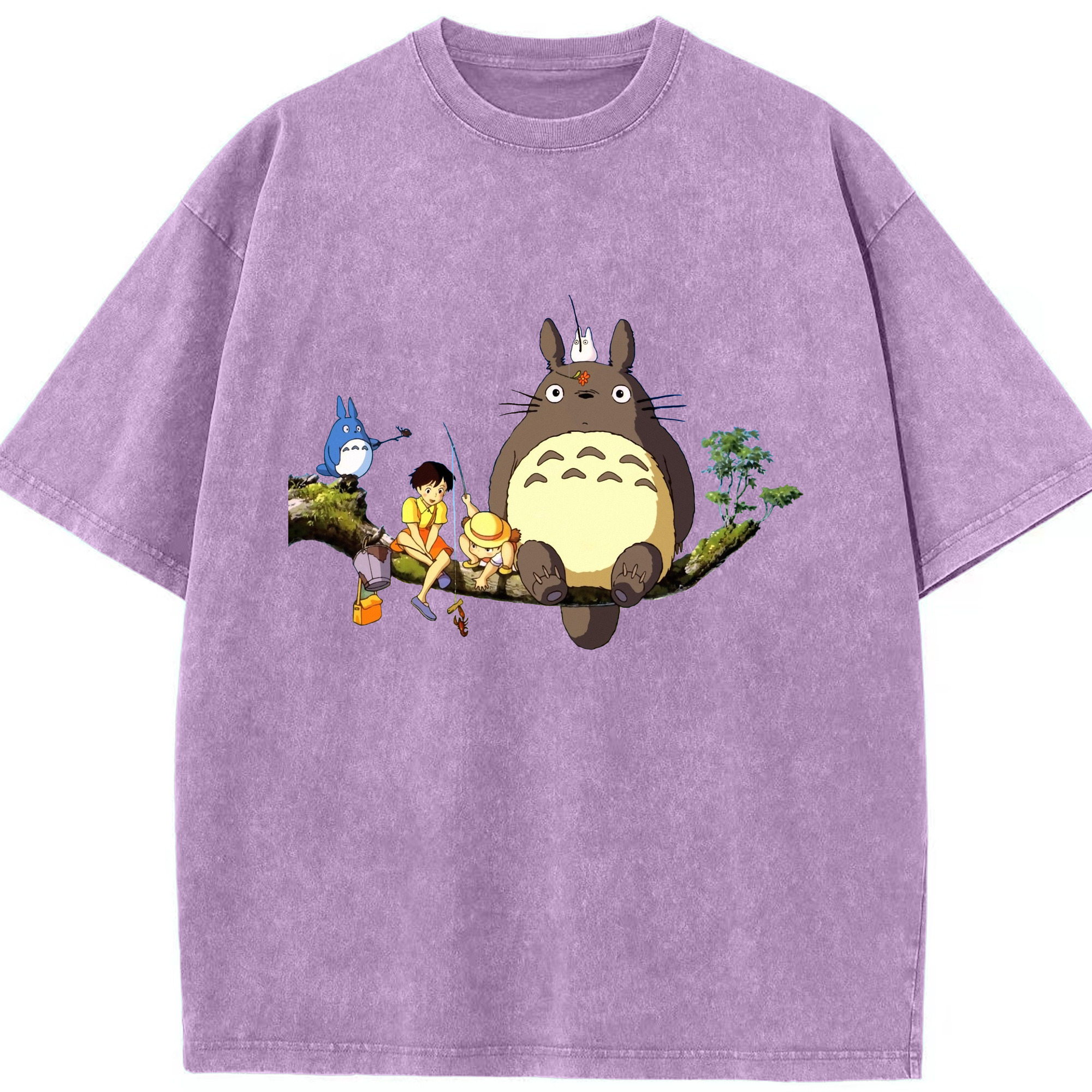 （画像用） となりのトトロ 草壁メイ 草壁サツキ My Neighbor Totoro Satsuki Kusakabe Mei Kusakabe 綿100% ヴィンテージ風 半袖Tシャツ（フロントプリント）