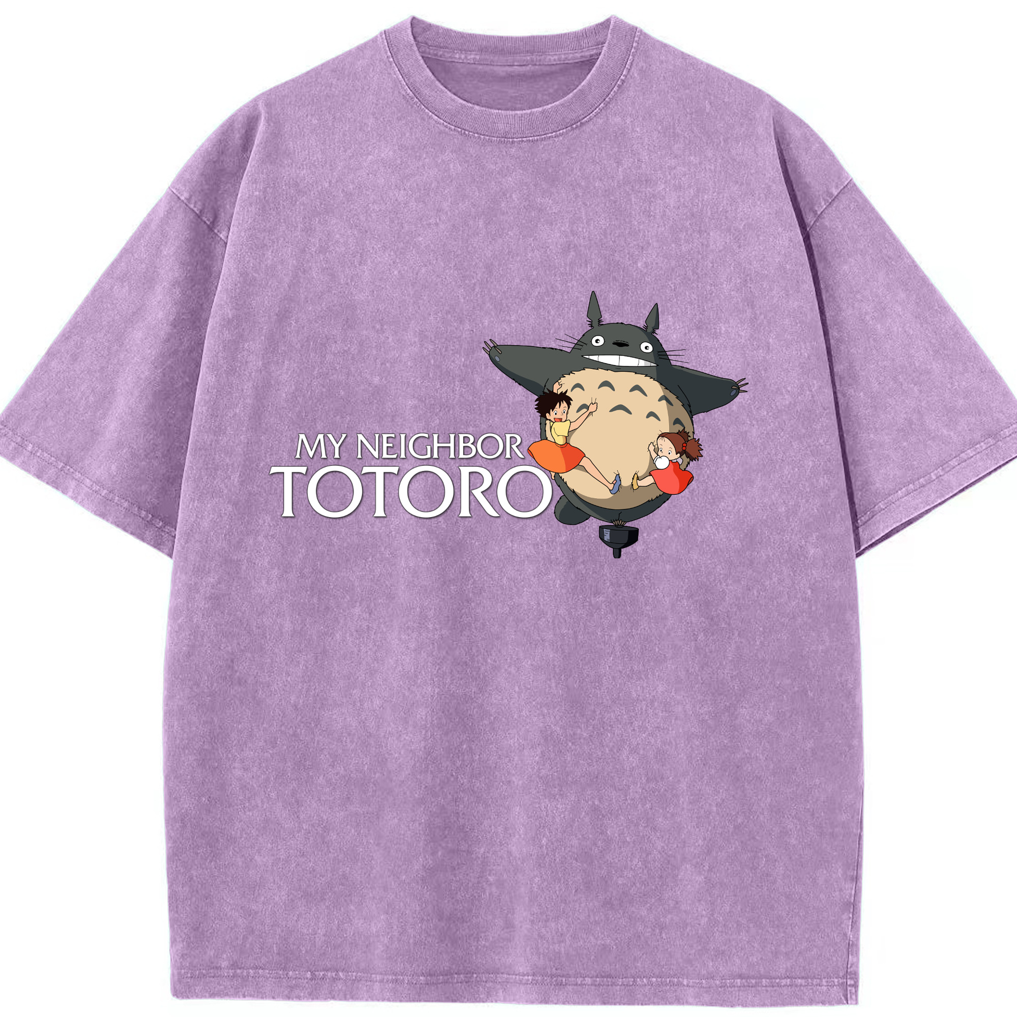 （画像用） となりのトトロ 草壁メイ 草壁サツキ My Neighbor Totoro Satsuki Kusakabe Mei Kusakabe 綿100% ヴィンテージ風 半袖Tシャツ（フロントプリント）