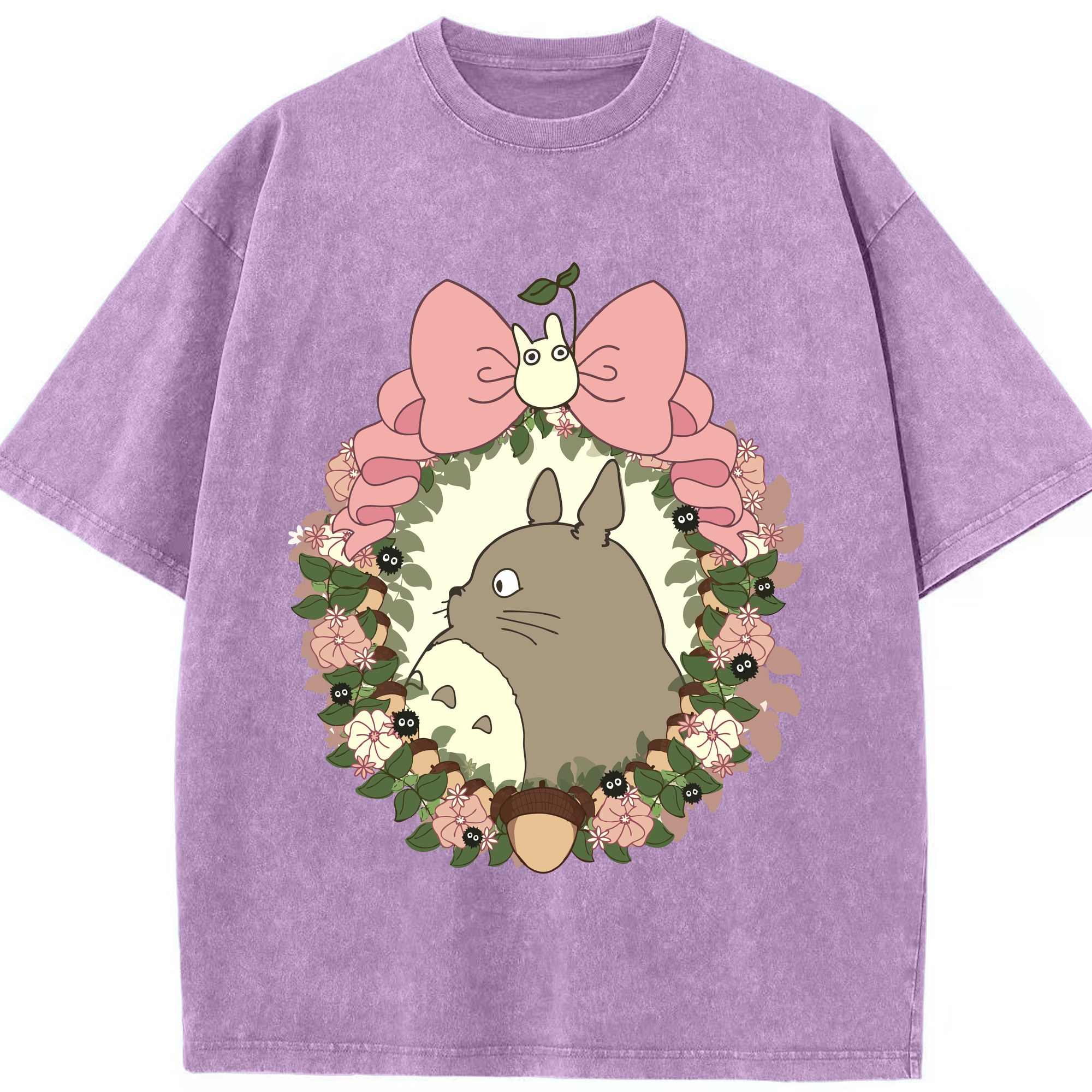 （画像用） となりのトトロ 草壁メイ 草壁サツキ My Neighbor Totoro Satsuki Kusakabe Mei Kusakabe 綿100% ヴィンテージ風 半袖Tシャツ（フロントプリント）