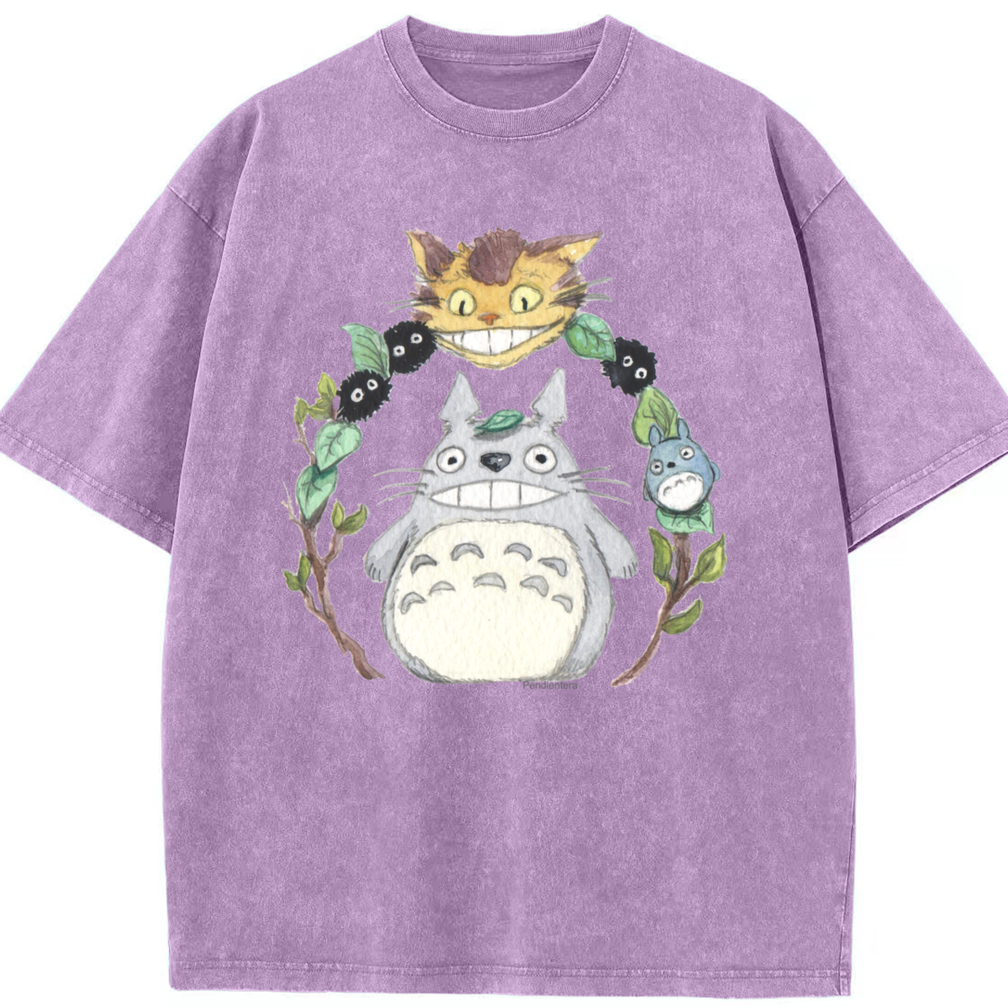 （画像用） となりのトトロ 草壁メイ 草壁サツキ My Neighbor Totoro Satsuki Kusakabe Mei Kusakabe 綿100% ヴィンテージ風 半袖Tシャツ（フロントプリント）