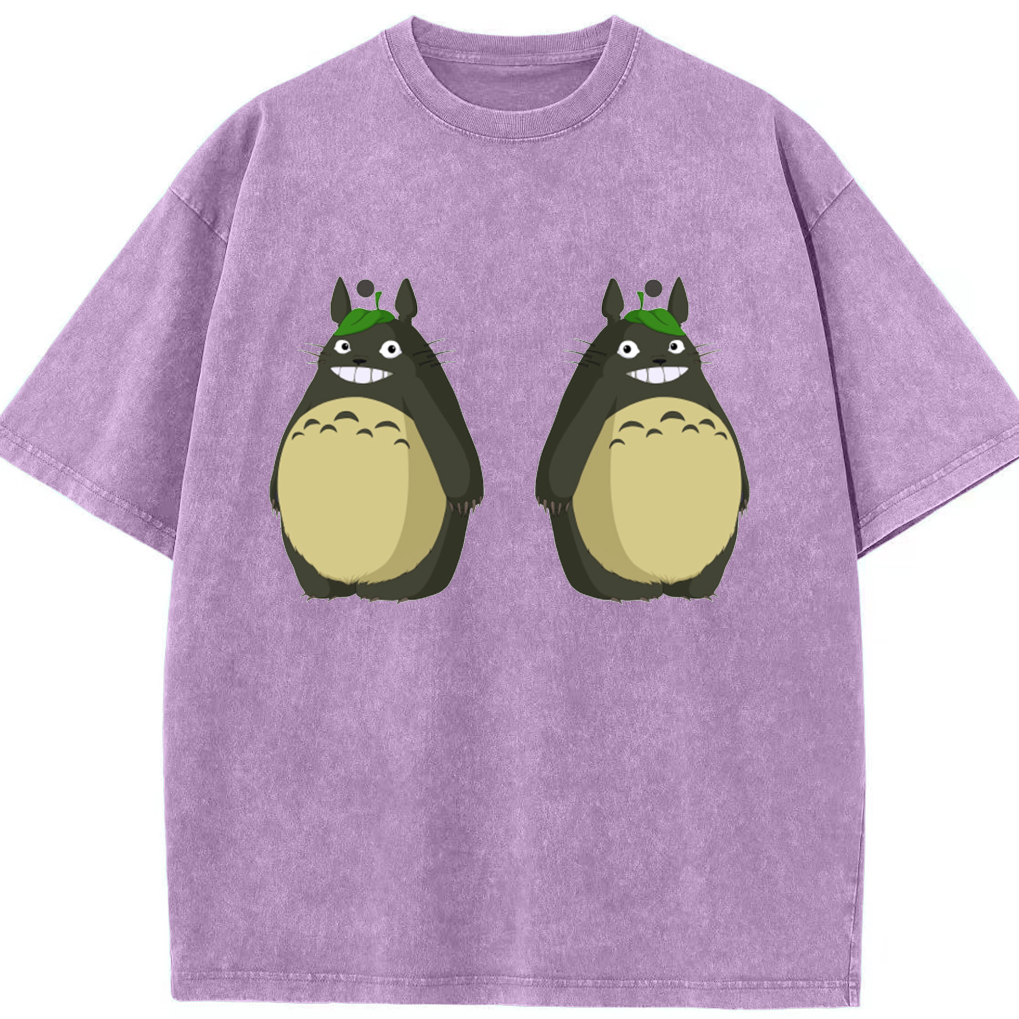 （画像用） となりのトトロ 草壁メイ 草壁サツキ My Neighbor Totoro Satsuki Kusakabe Mei Kusakabe 綿100% ヴィンテージ風 半袖Tシャツ（フロントプリント）