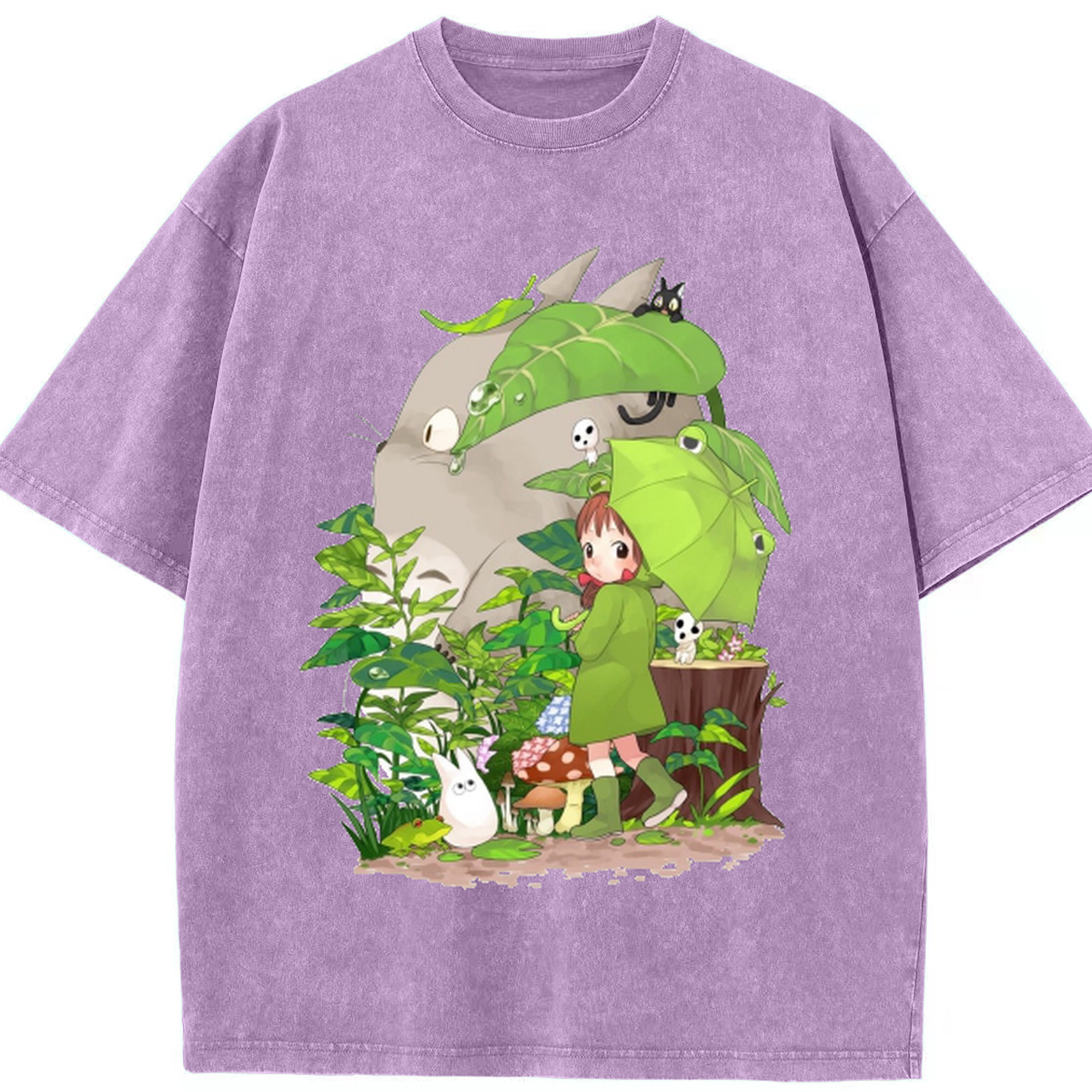 （画像用） となりのトトロ 草壁メイ 草壁サツキ My Neighbor Totoro Satsuki Kusakabe Mei Kusakabe 綿100% ヴィンテージ風 半袖Tシャツ（フロントプリント）