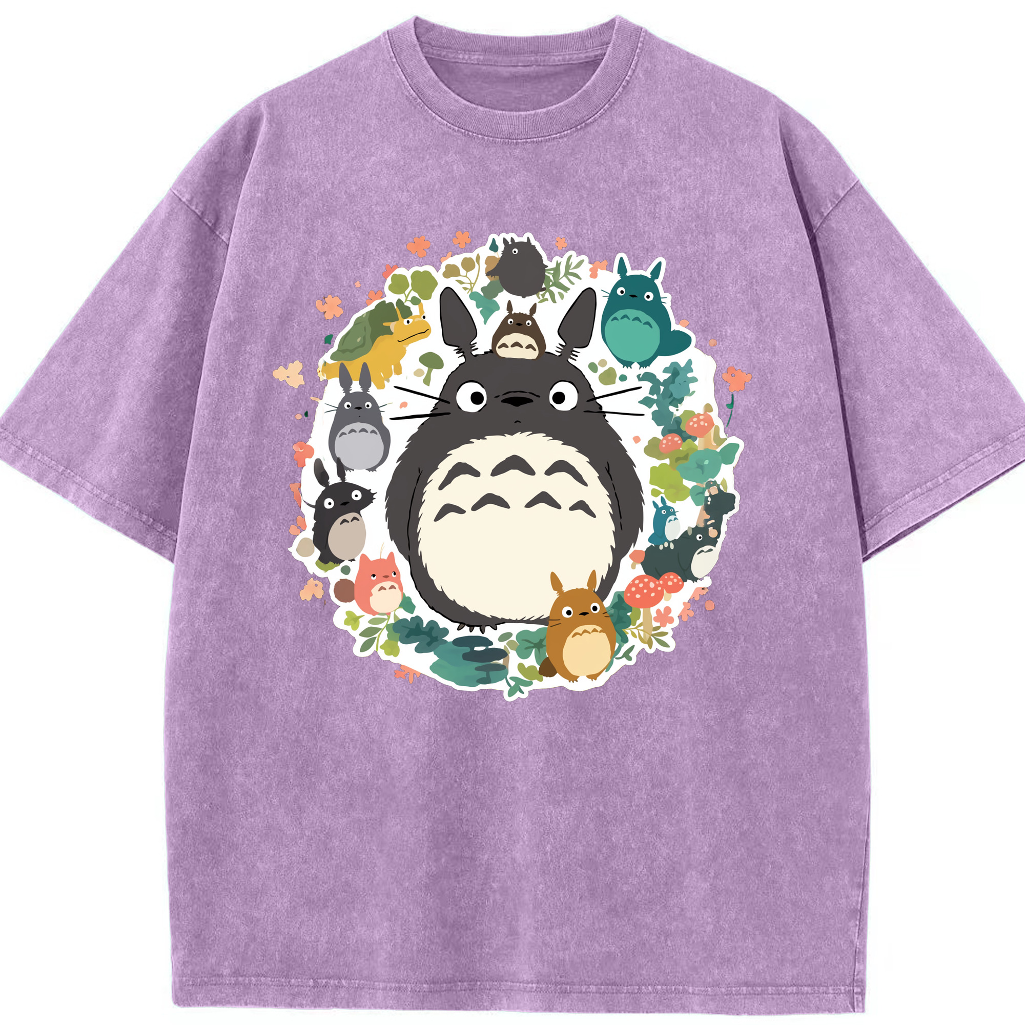 （画像用） となりのトトロ 草壁メイ 草壁サツキ My Neighbor Totoro Satsuki Kusakabe Mei Kusakabe 綿100% ヴィンテージ風 半袖Tシャツ（フロントプリント）