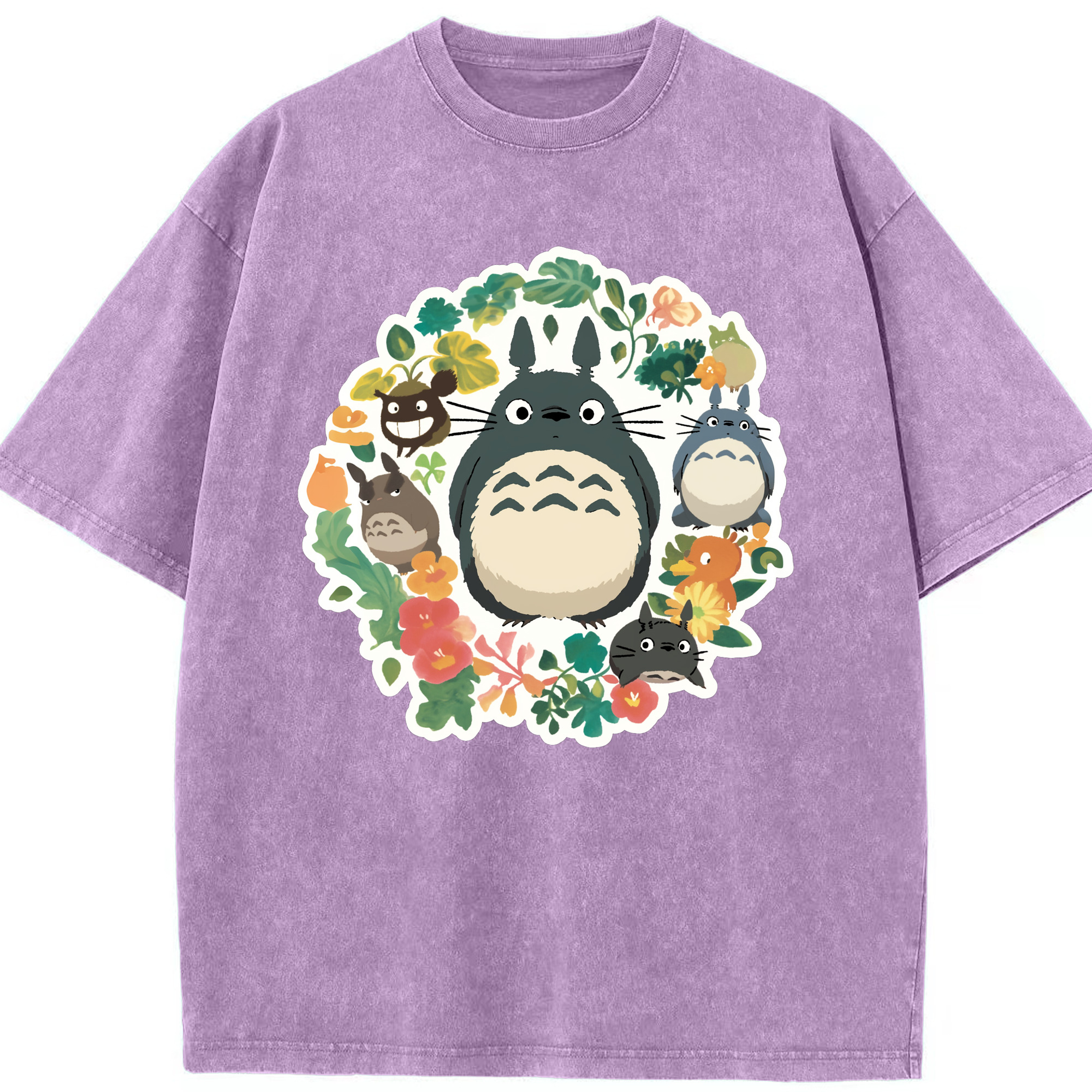 （画像用） となりのトトロ 草壁メイ 草壁サツキ My Neighbor Totoro Satsuki Kusakabe Mei Kusakabe 綿100% ヴィンテージ風 半袖Tシャツ（フロントプリント）