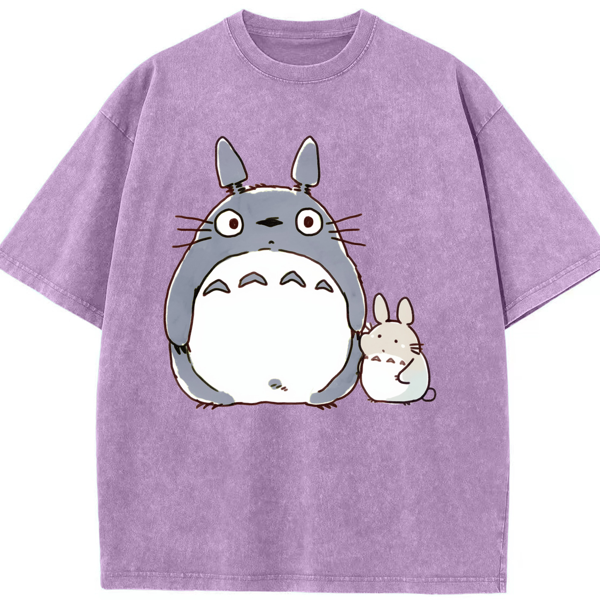 （画像用） となりのトトロ 草壁メイ 草壁サツキ My Neighbor Totoro Satsuki Kusakabe Mei Kusakabe 綿100% ヴィンテージ風 半袖Tシャツ（フロントプリント）