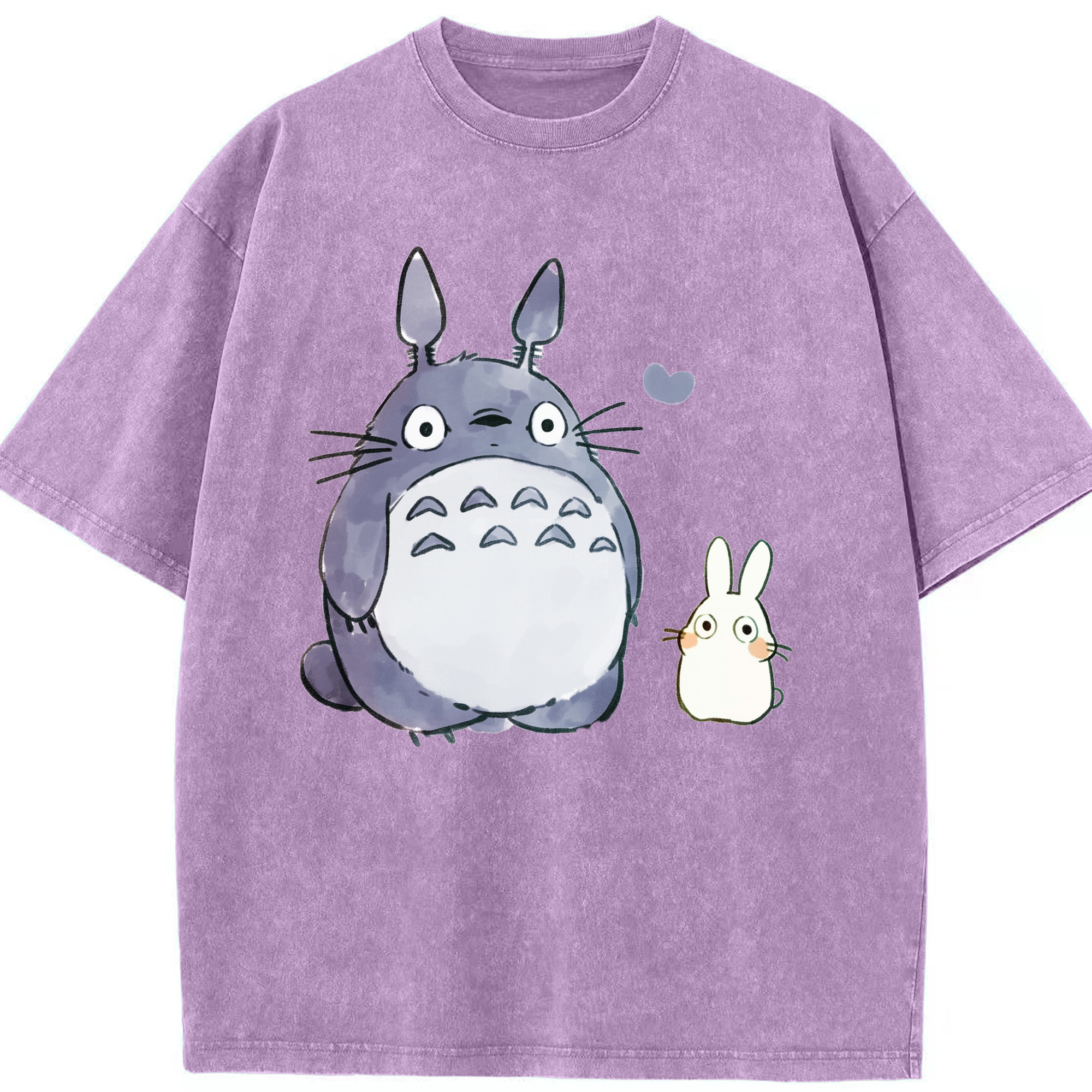（画像用） となりのトトロ 草壁メイ 草壁サツキ My Neighbor Totoro Satsuki Kusakabe Mei Kusakabe 綿100% ヴィンテージ風 半袖Tシャツ（フロントプリント）