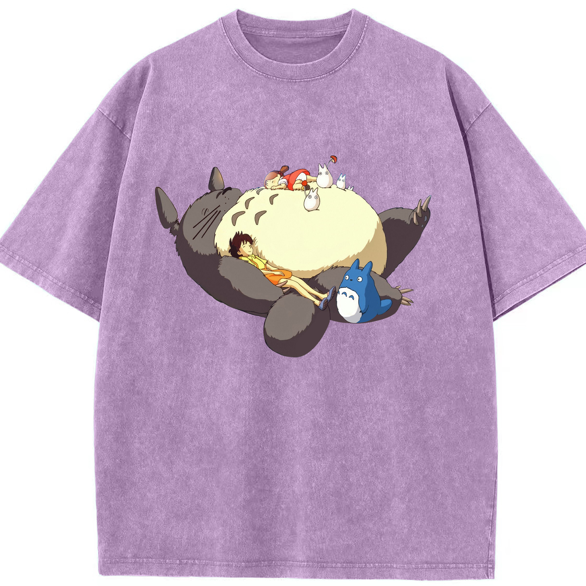 （画像用） となりのトトロ 草壁メイ 草壁サツキ My Neighbor Totoro Satsuki Kusakabe Mei Kusakabe 綿100% ヴィンテージ風 半袖Tシャツ（フロントプリント）